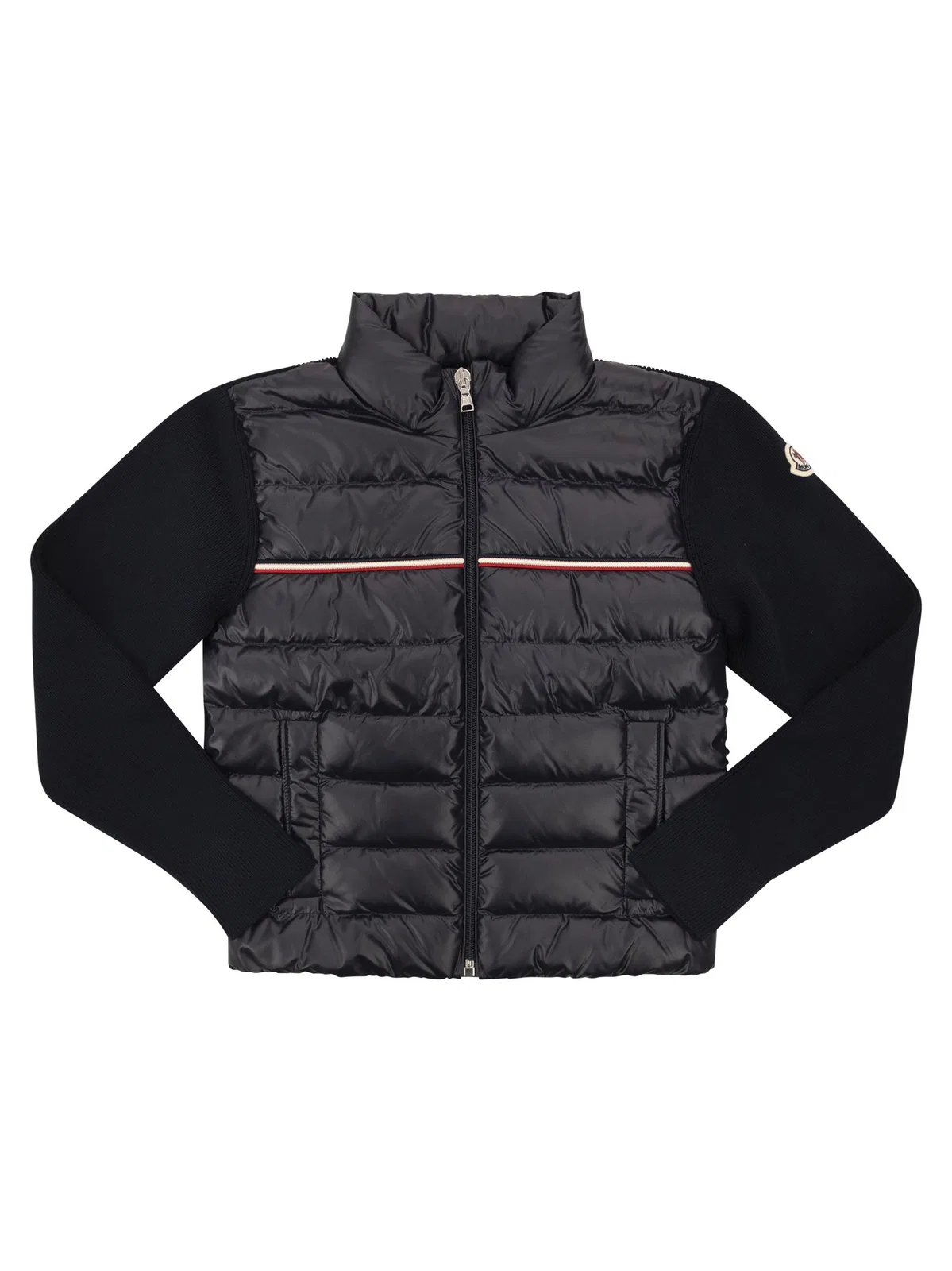Moncler Three-Colour Padded Cotton Cardigan With