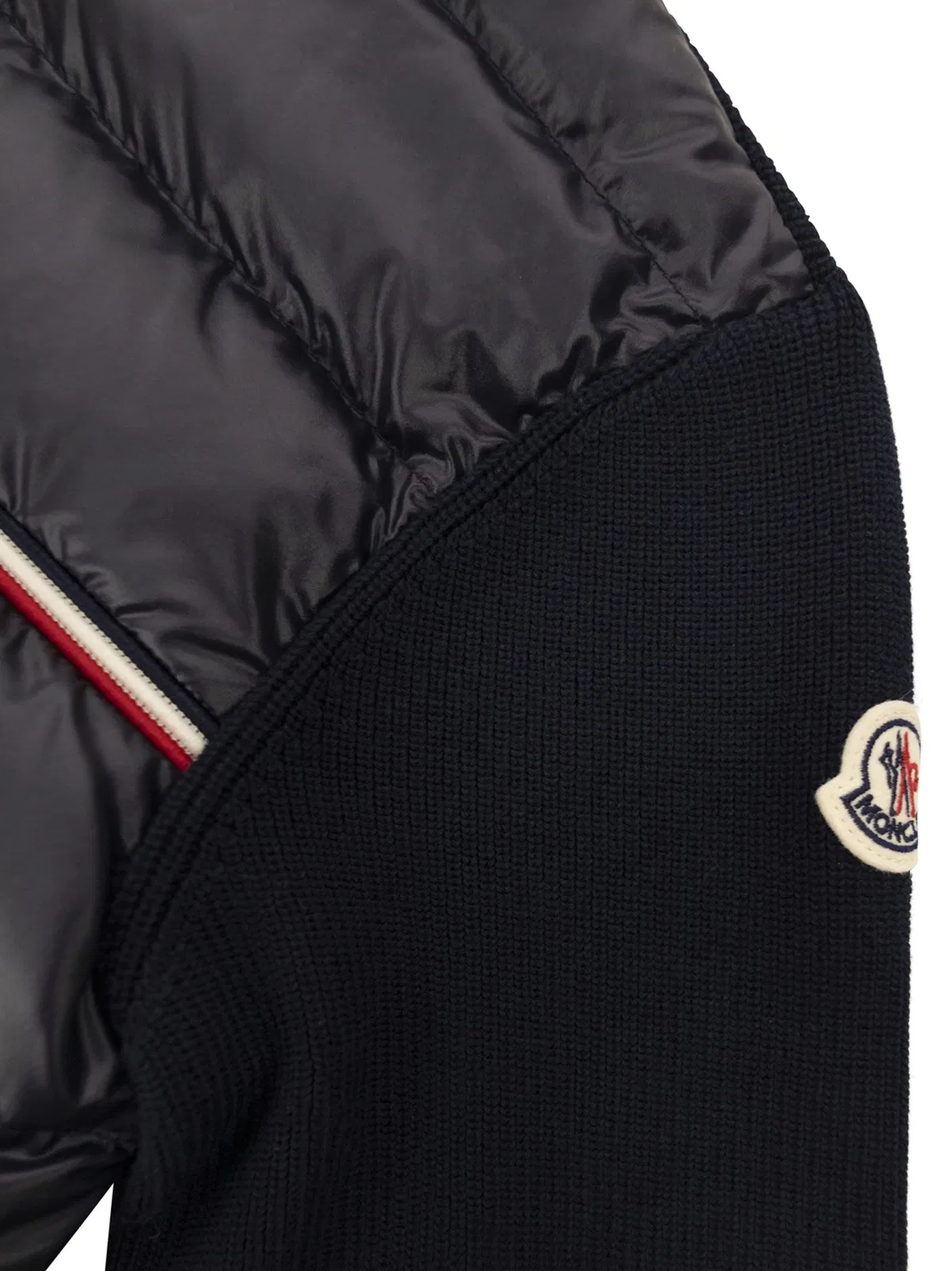 Moncler Three-Colour Padded Cotton Cardigan With