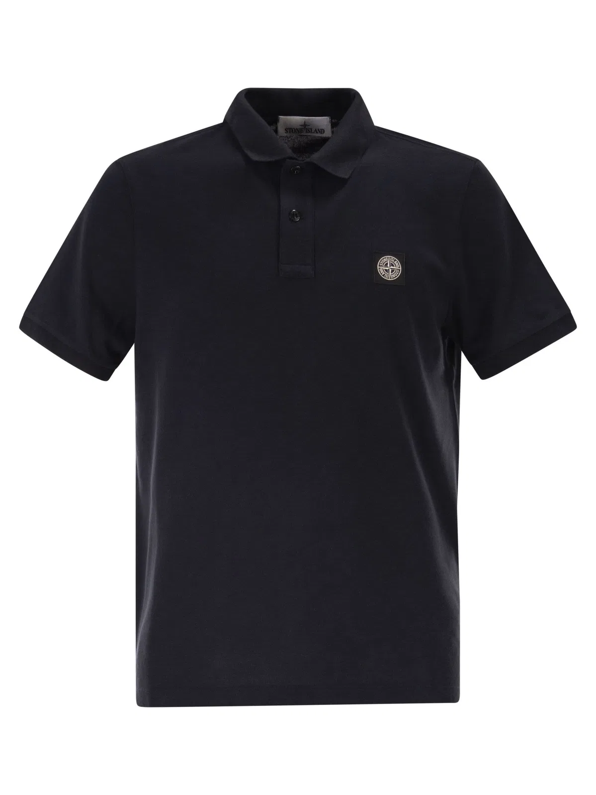 Stone Island Regular Fit Short-Sleeved Polo Shirt Wit