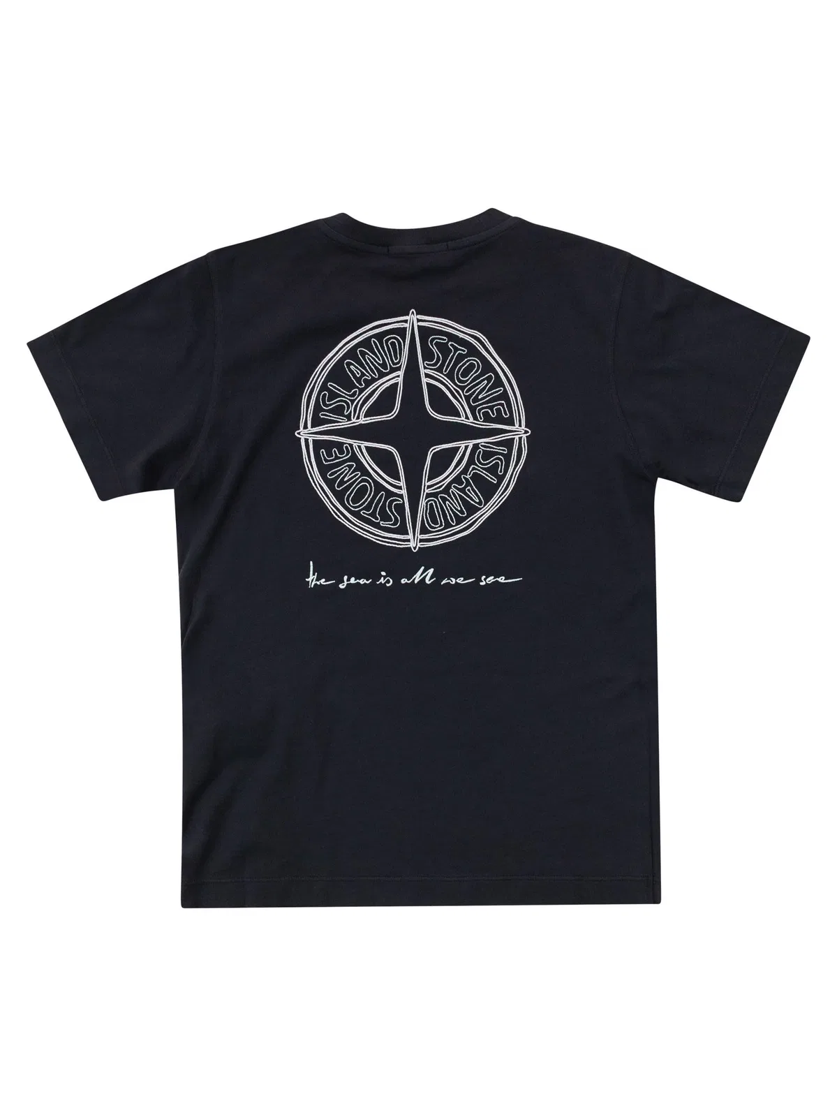 Stone Island Cotton Jersey T-Shirt With Outline Compa