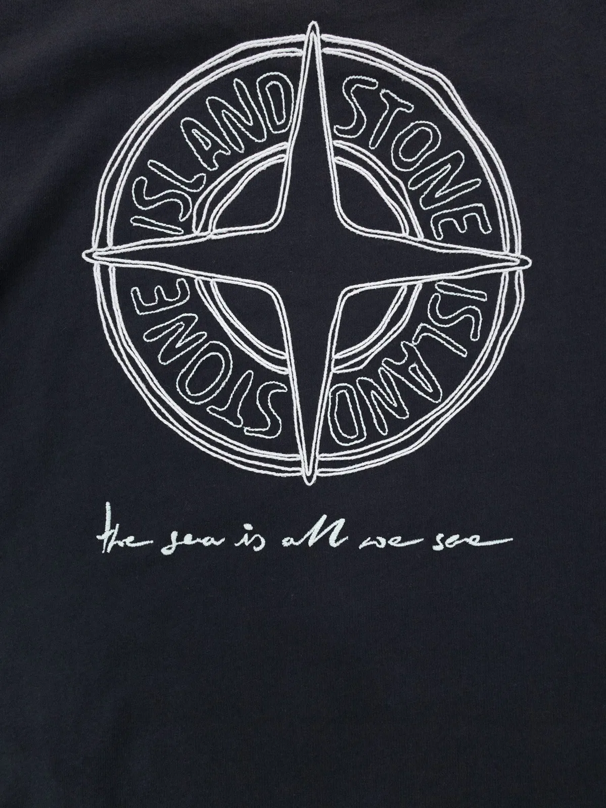 Stone Island Cotton Jersey T-Shirt With Outline Compa