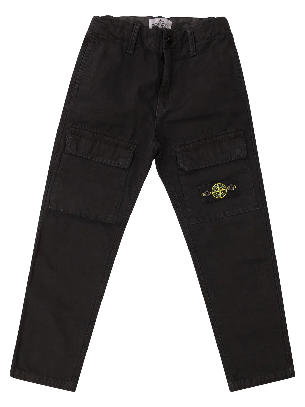 Stone Island Cotton Cargo Trousers With Compass Badge