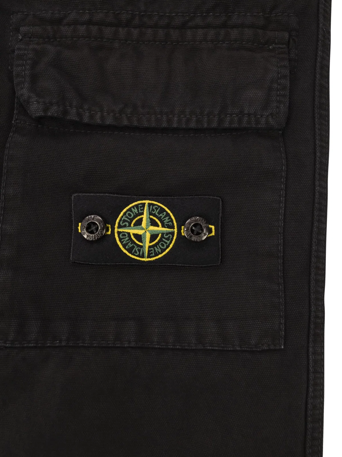 Stone Island Cotton Cargo Trousers With Compass Badge