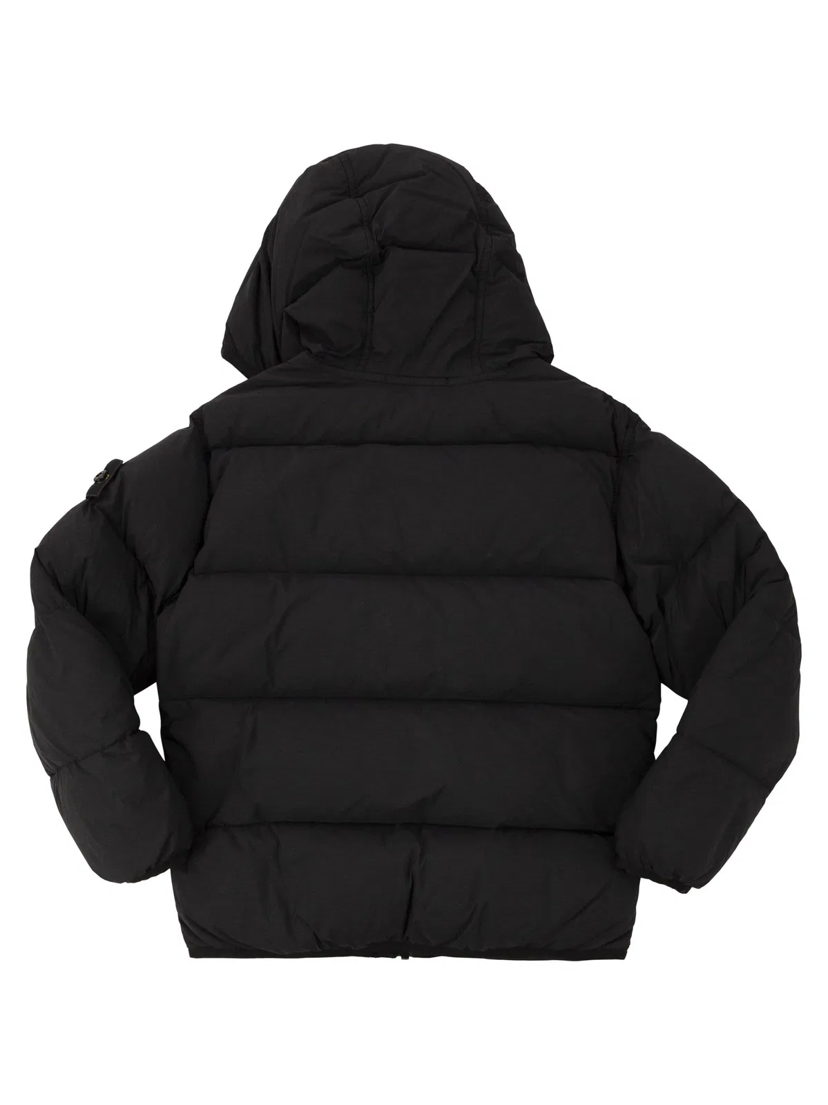 Stone Island Stretch Nylon Hooded Down Jacket With Co