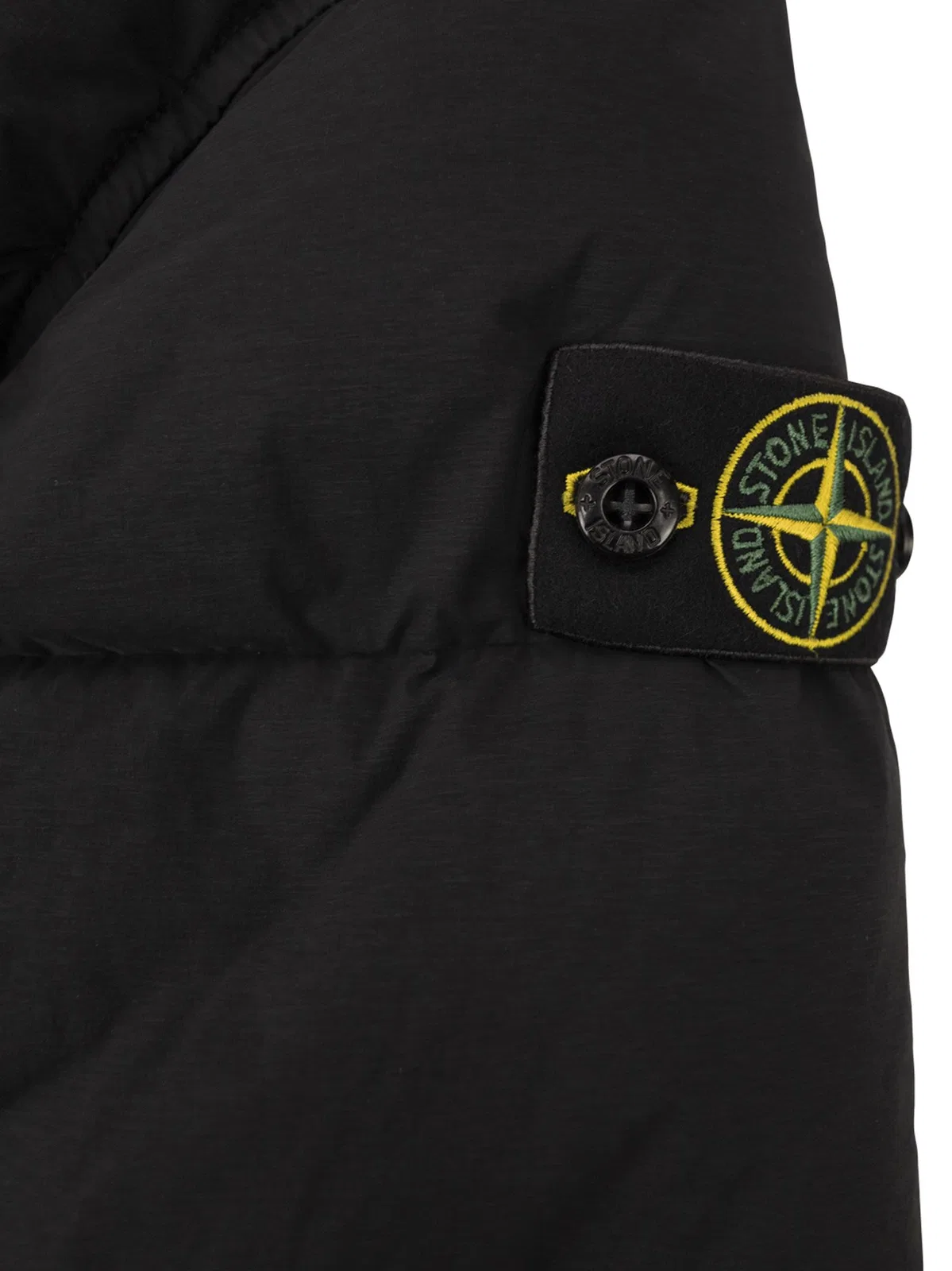 Stone Island Stretch Nylon Hooded Down Jacket With Co