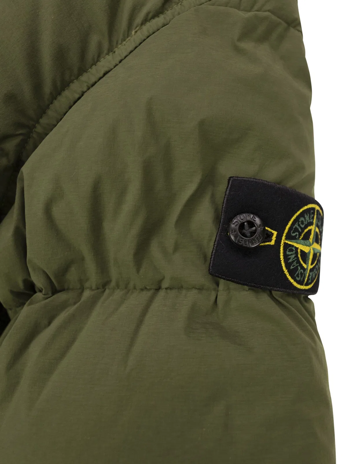 Stone Island Stretch Nylon Hooded Down Jacket With Co