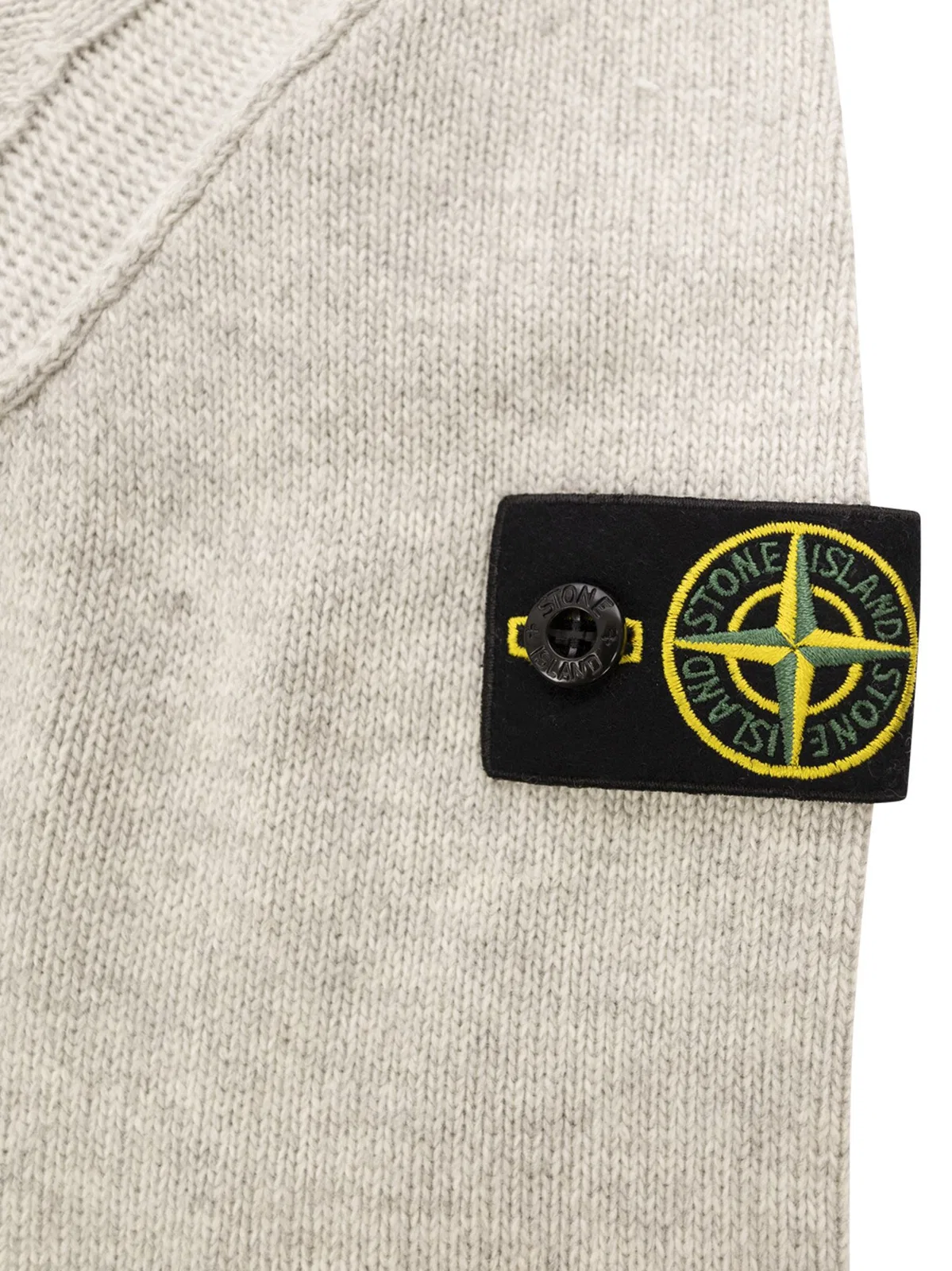 Stone Island Cardigan With Stand-Up Collar, Zip And B