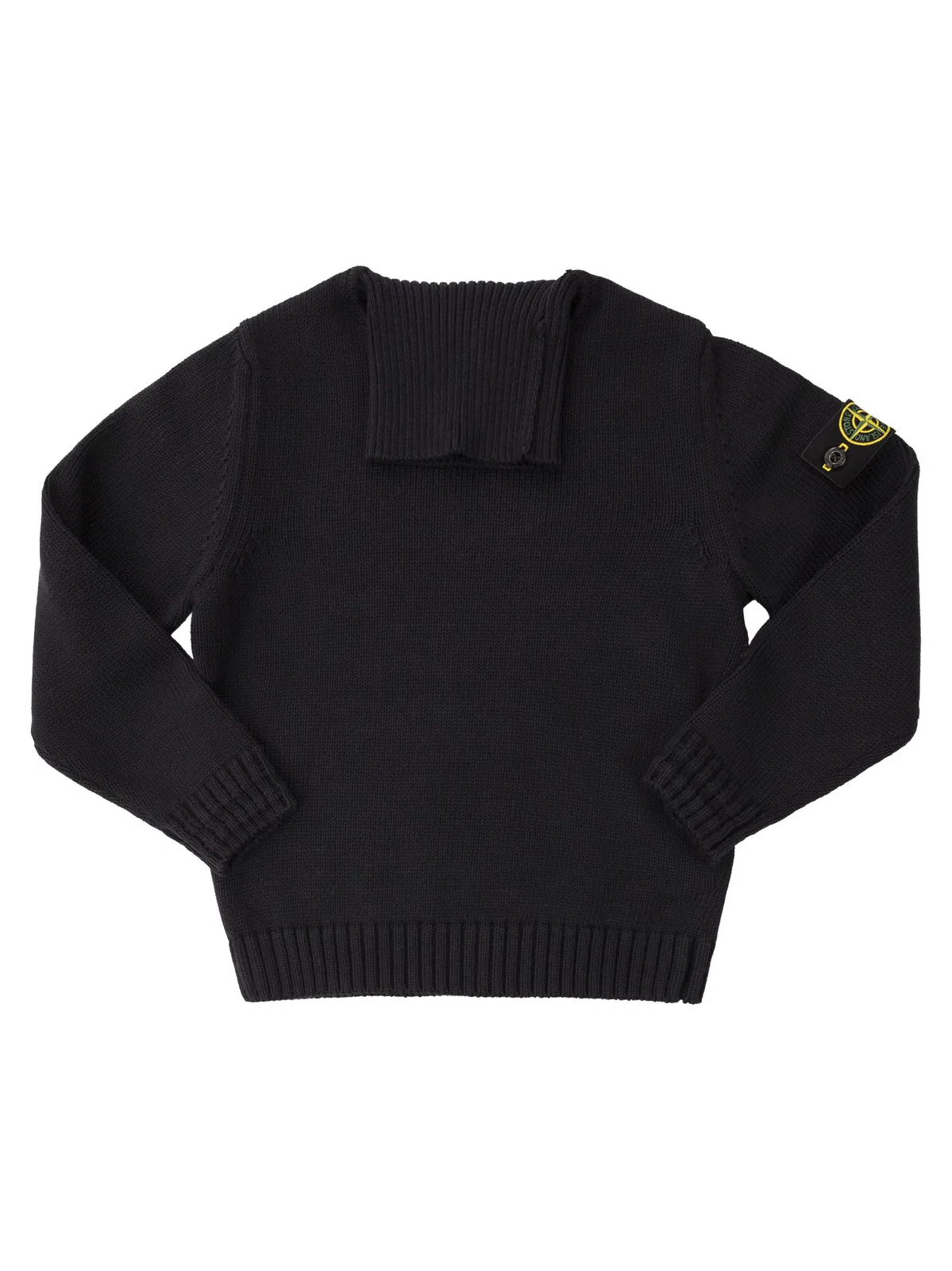 Stone Island Cotton Knit Jumper With High Neck And Co