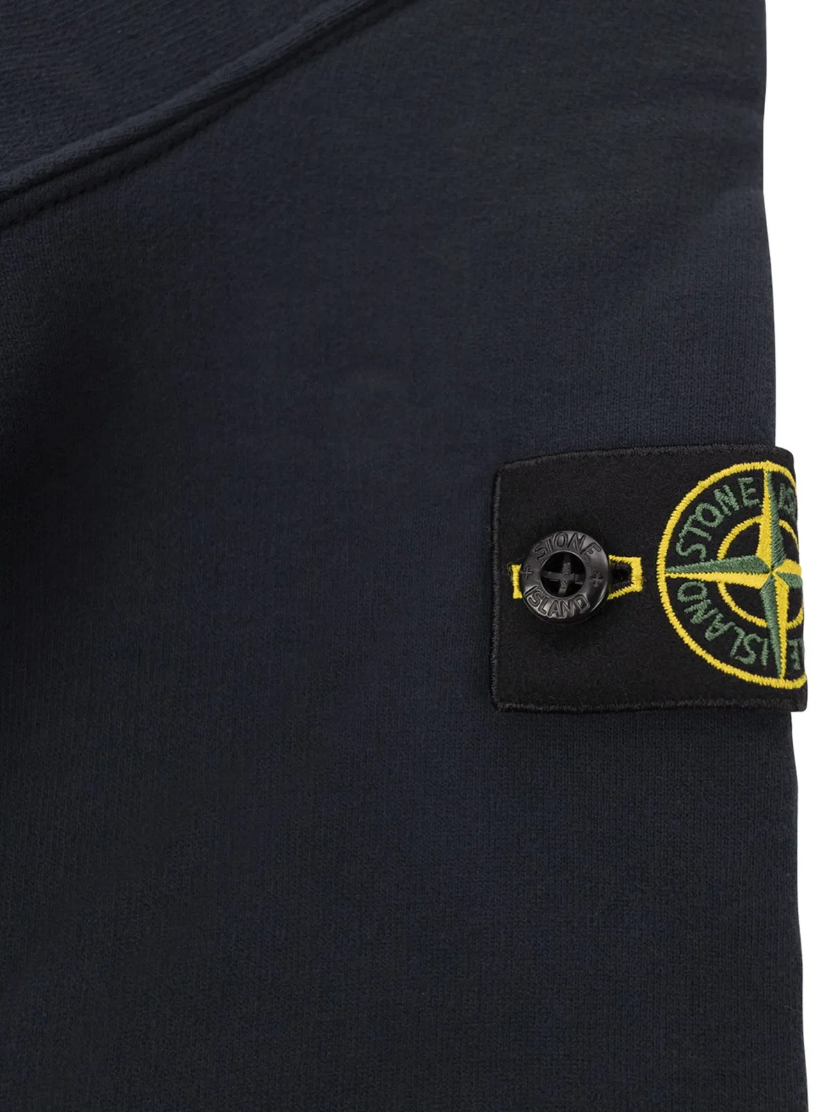 Stone Island Cotton Zip-Up Hoodie With Compass Badge