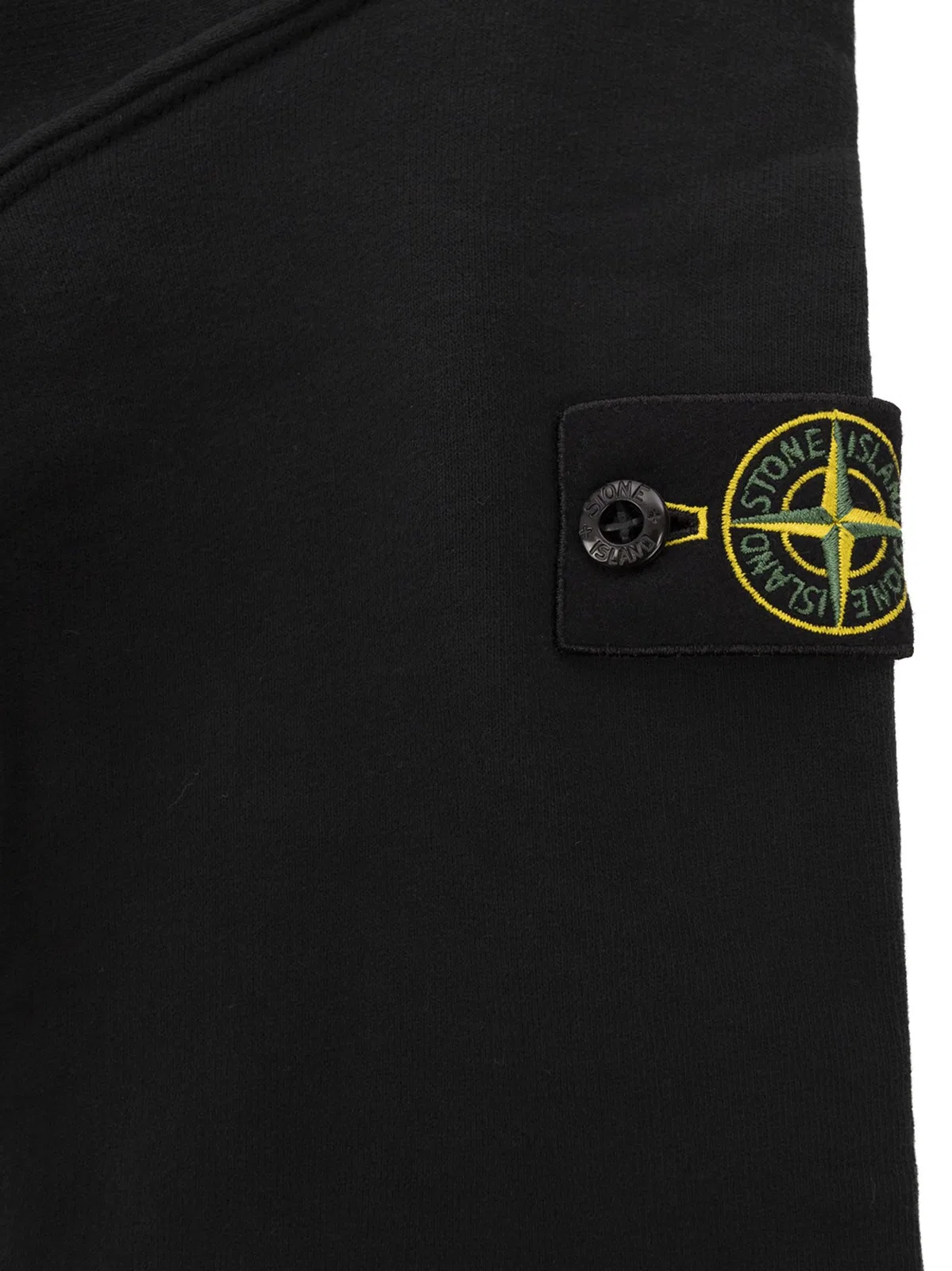 Stone Island Cotton Zip-Up Hoodie With Compass Badge