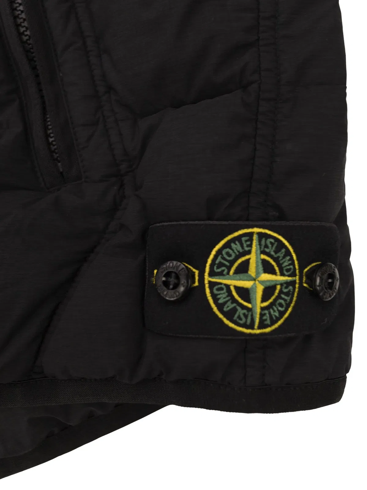 Stone Island Stretch Nylon Padded Gilet With Compass