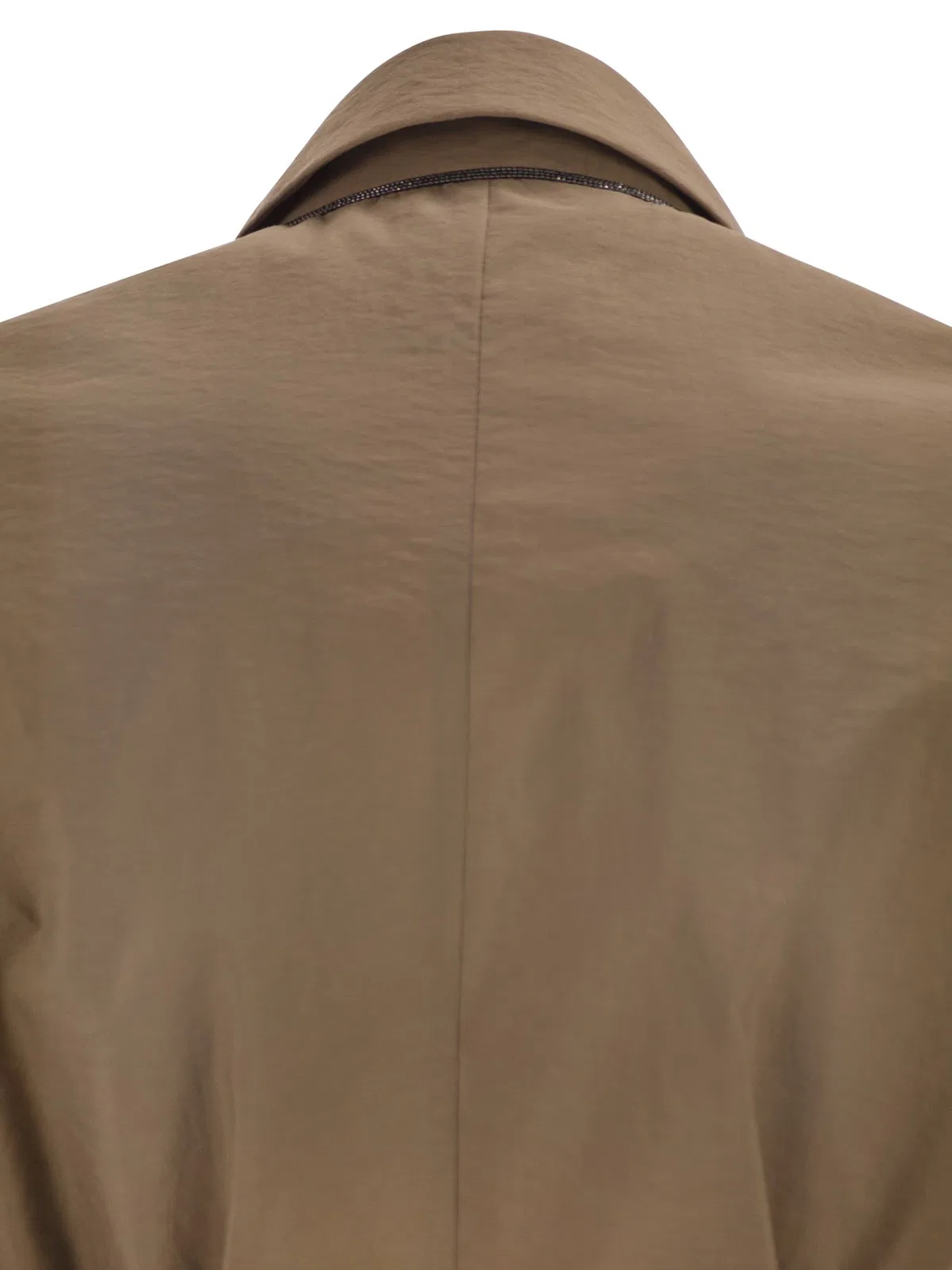 Brunello Cucinelli Techno Cotton Poplin Waistcoat With Belt