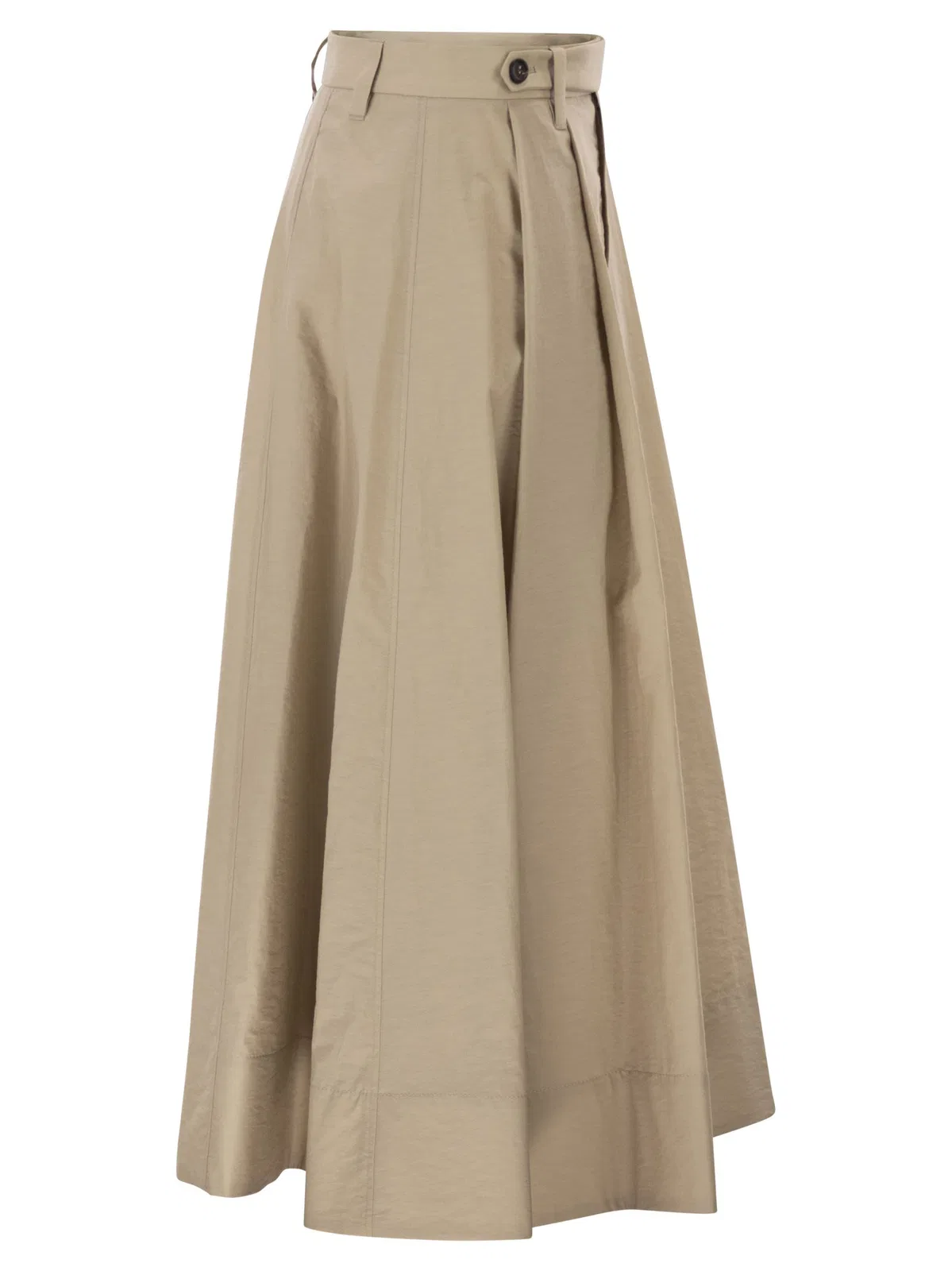 Brunello Cucinelli Sartorial Skirt In Techno Cotton Poplin