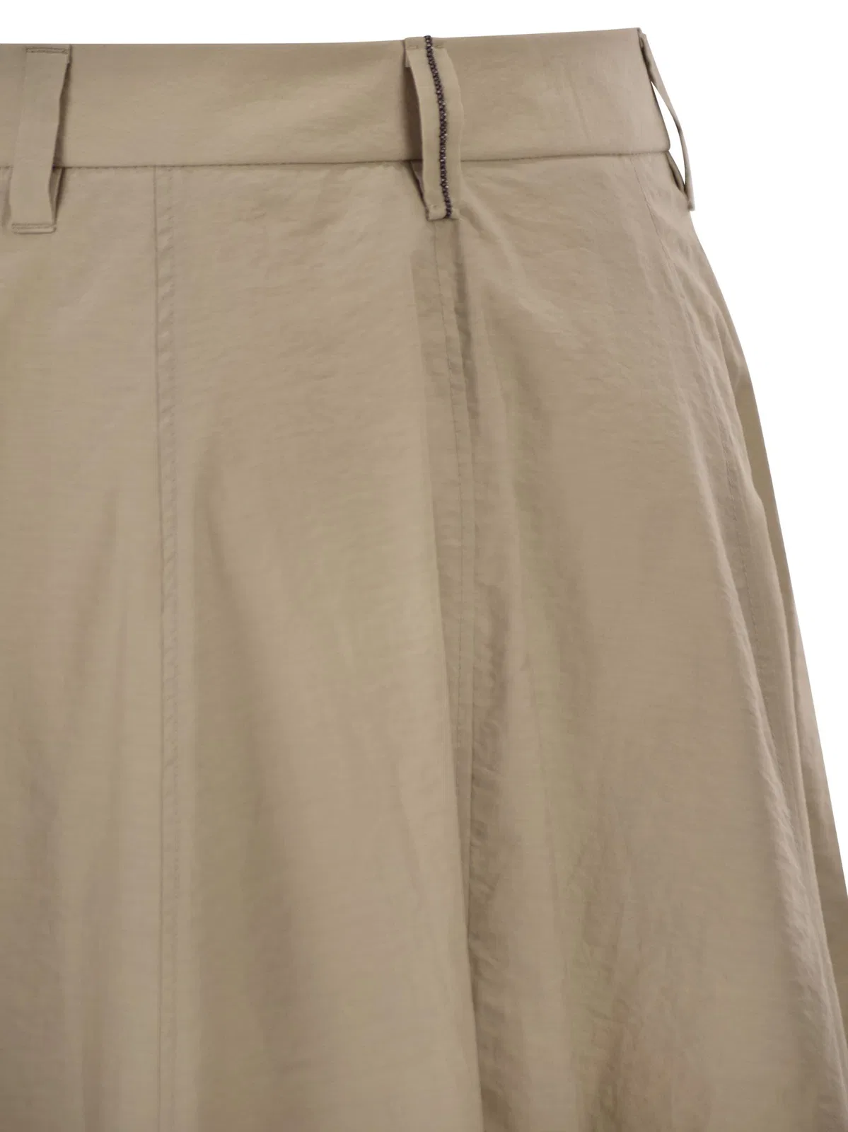 Brunello Cucinelli Sartorial Skirt In Techno Cotton Poplin