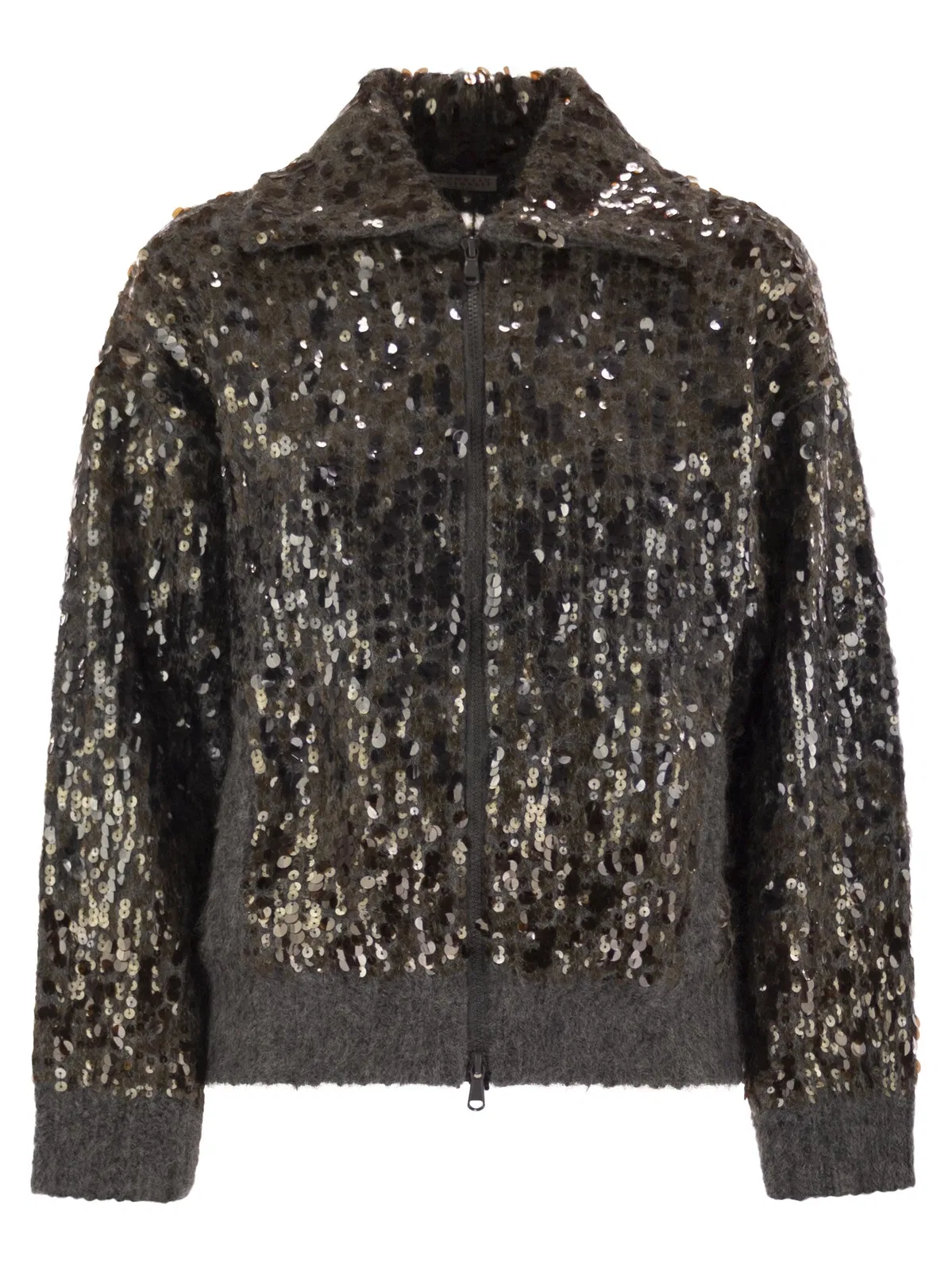 Brunello Cucinelli Dazzling Dégradé Embroidery Mohair And W