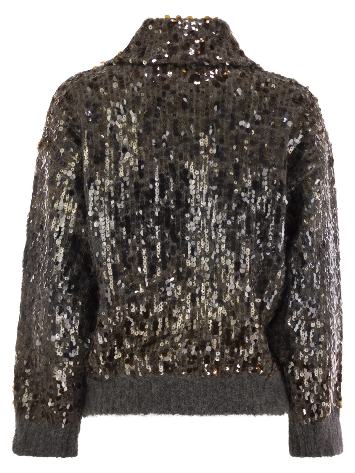 Brunello Cucinelli Dazzling Dégradé Embroidery Mohair And W