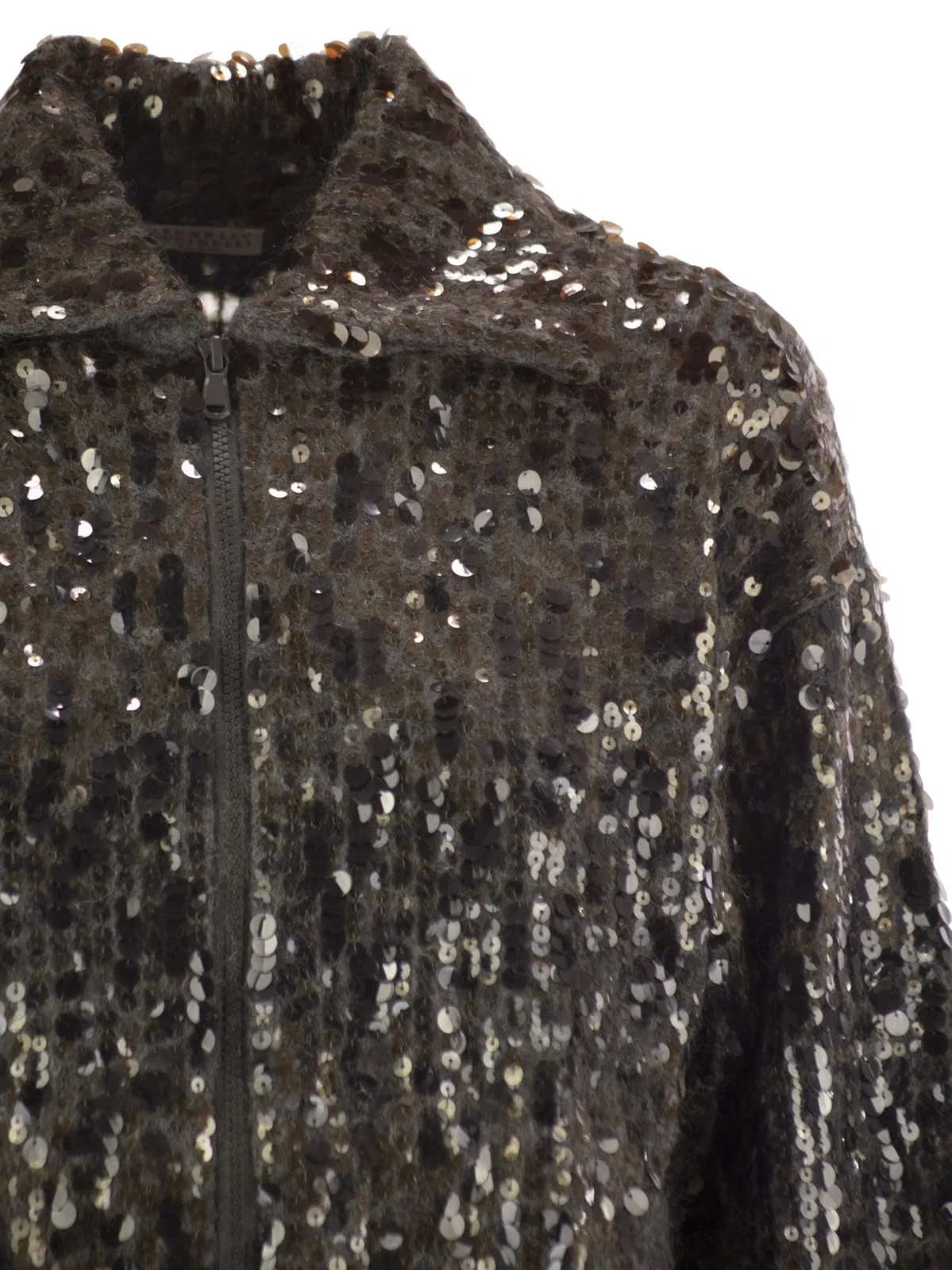 Brunello Cucinelli Dazzling Dégradé Embroidery Mohair And W
