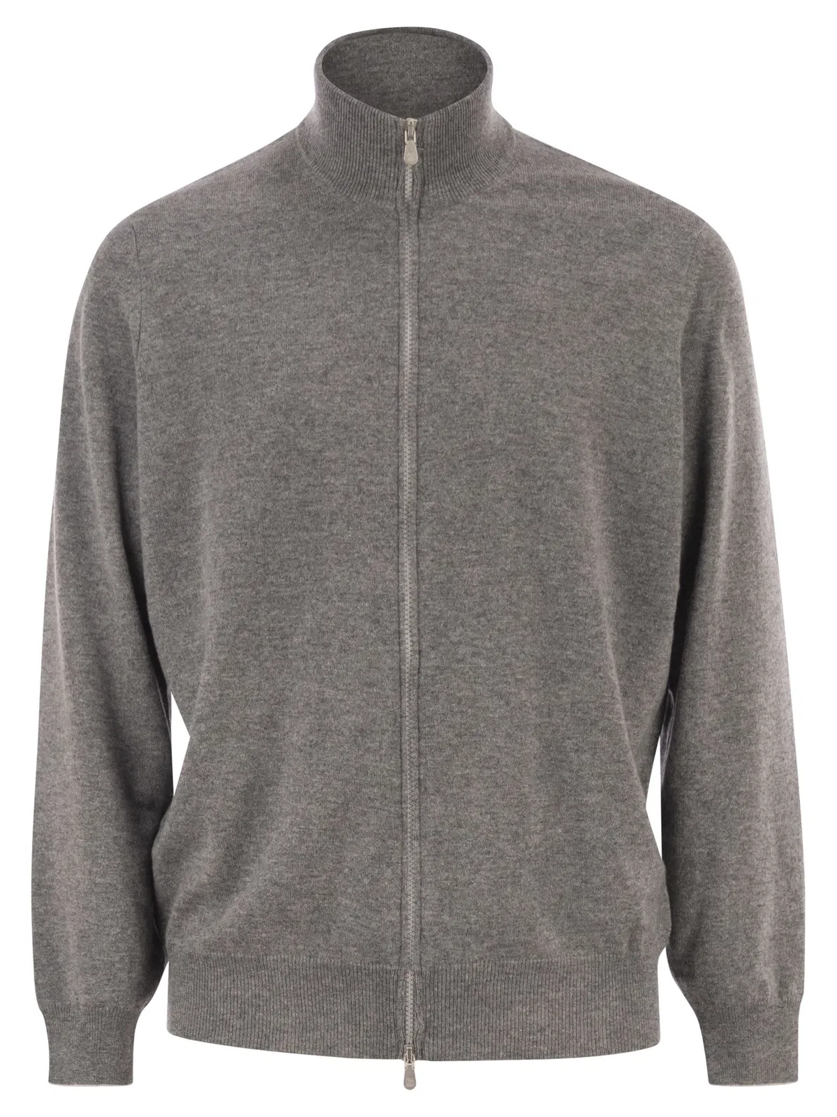Brunello Cucinelli High-Necked Cashmere Cardigan With Zip