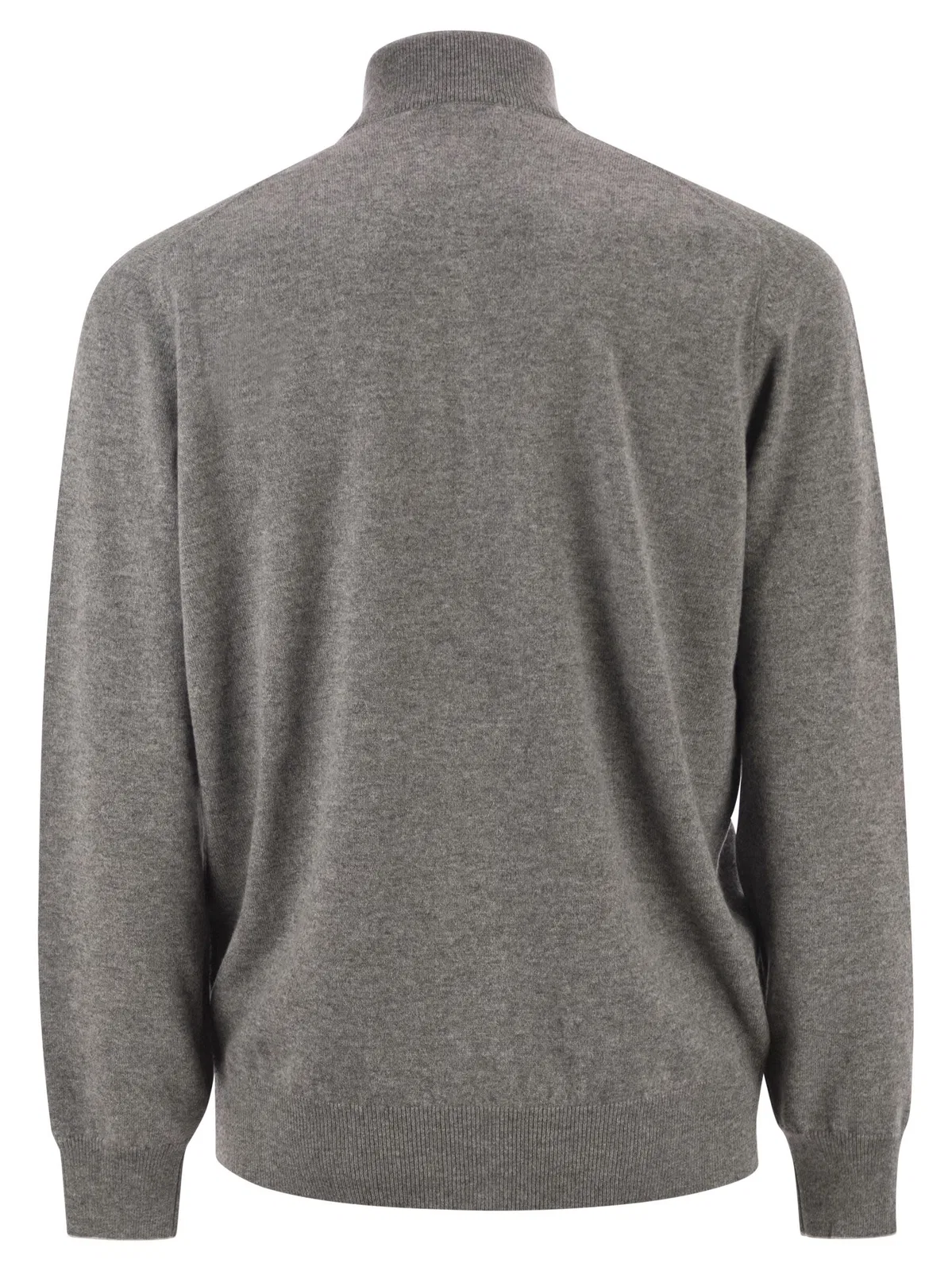 Brunello Cucinelli High-Necked Cashmere Cardigan With Zip
