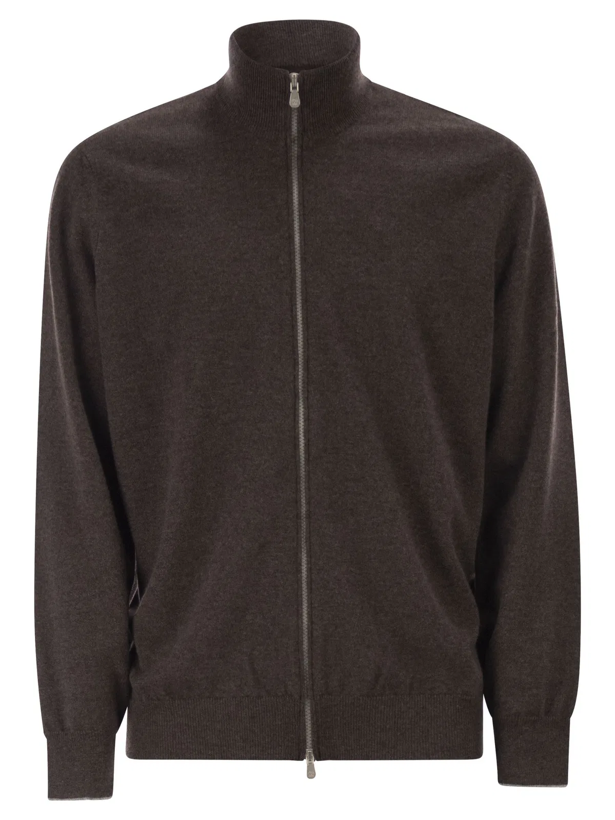 Brunello Cucinelli High-Necked Cashmere Cardigan With Zip