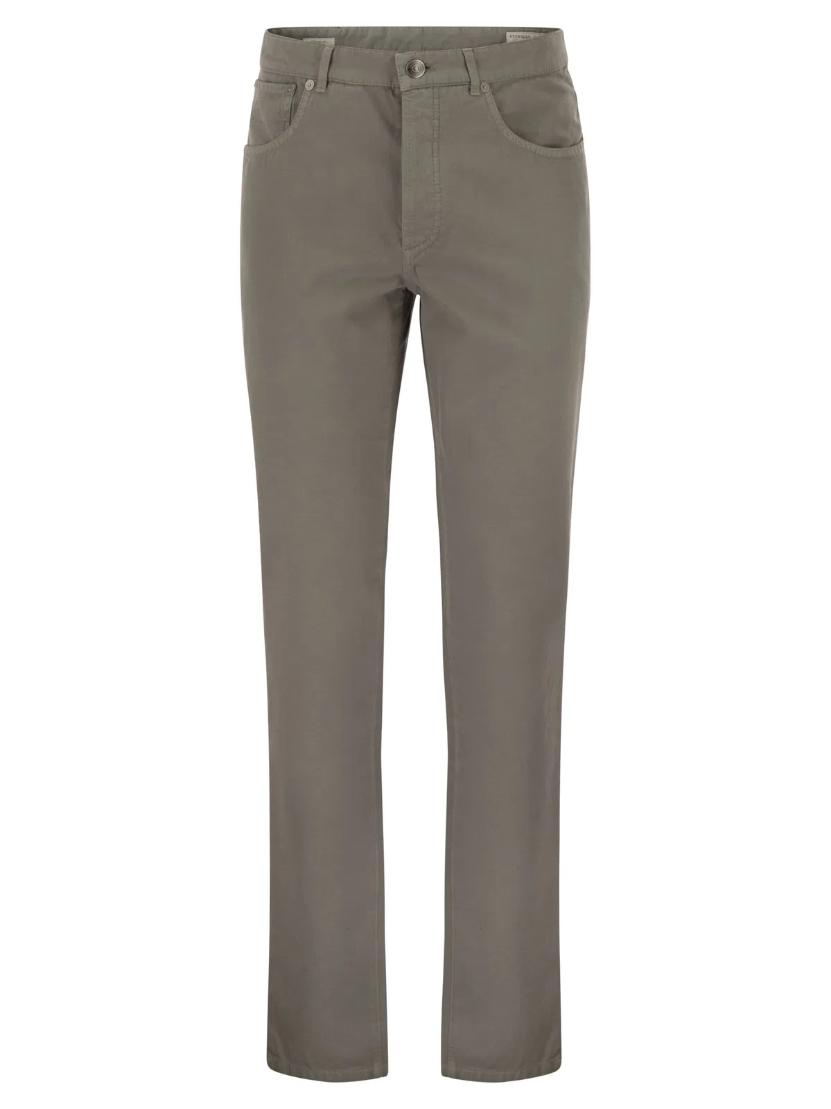 Brunello Cucinelli Garment-Dyed Five-Pocket Cotton Trousers