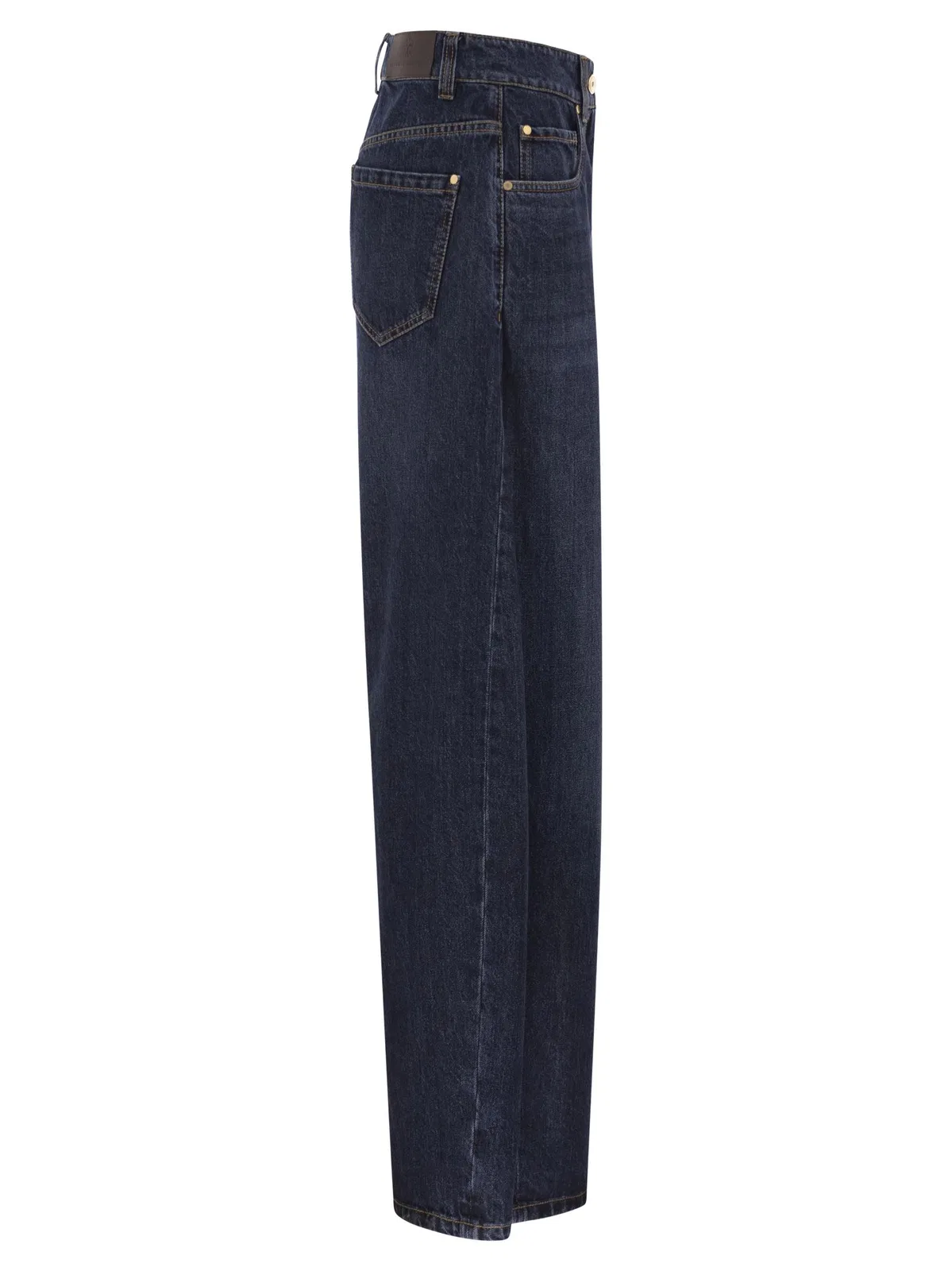 Brunello Cucinelli Wide-Leg Cotton Denim Jeans