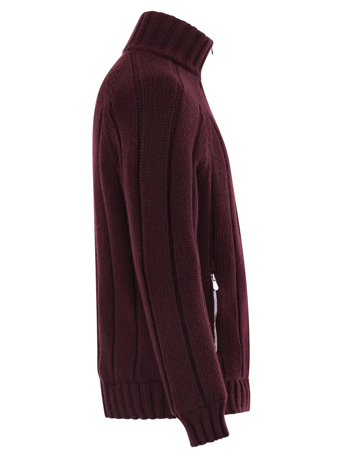 Brunello Cucinelli Cashmere Knit Down Jacket With Zip
