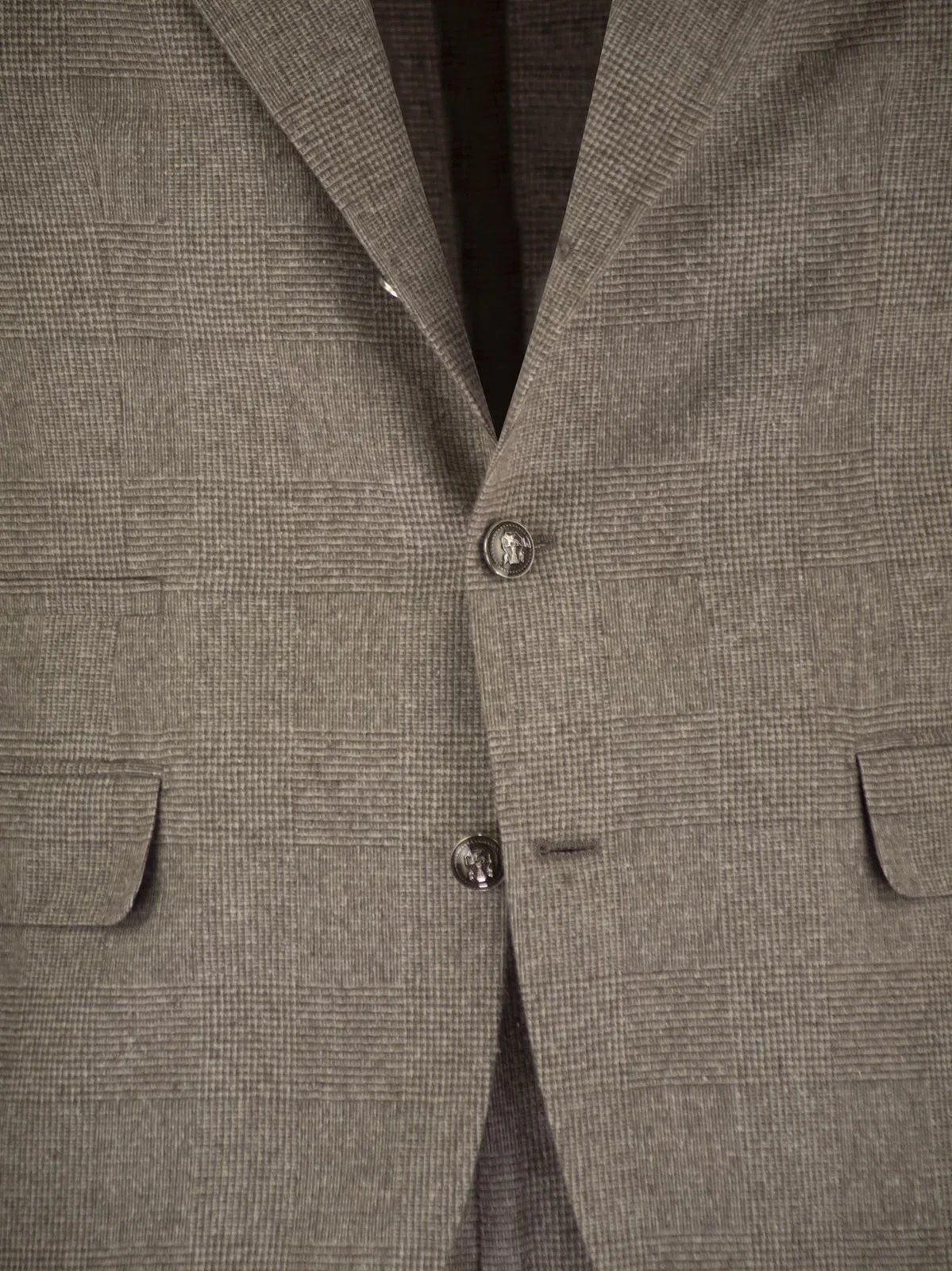 Brunello Cucinelli Prince Of Wales Flannel Suit In Silk, Wo