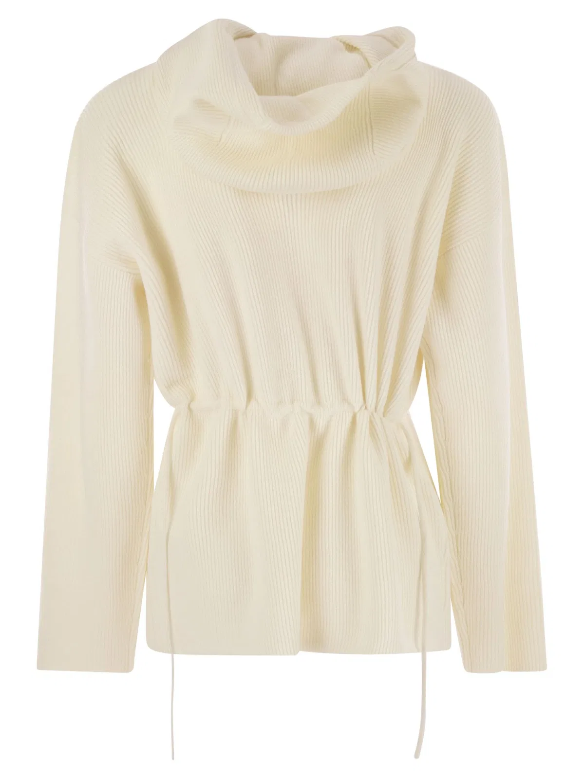 Fabiana Filippi English Ribbed Hooded Sweater