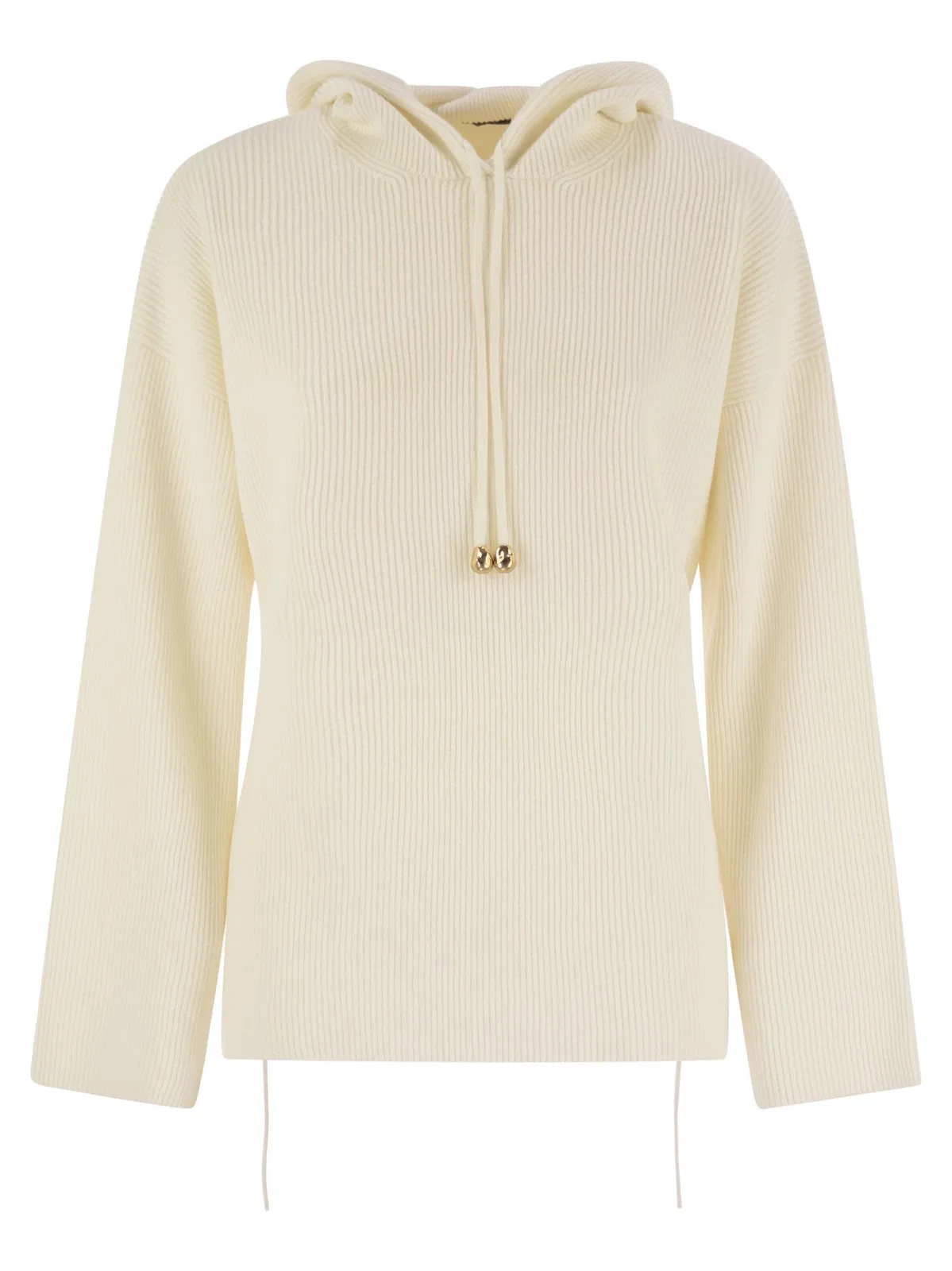 Fabiana Filippi English Ribbed Hooded Sweater