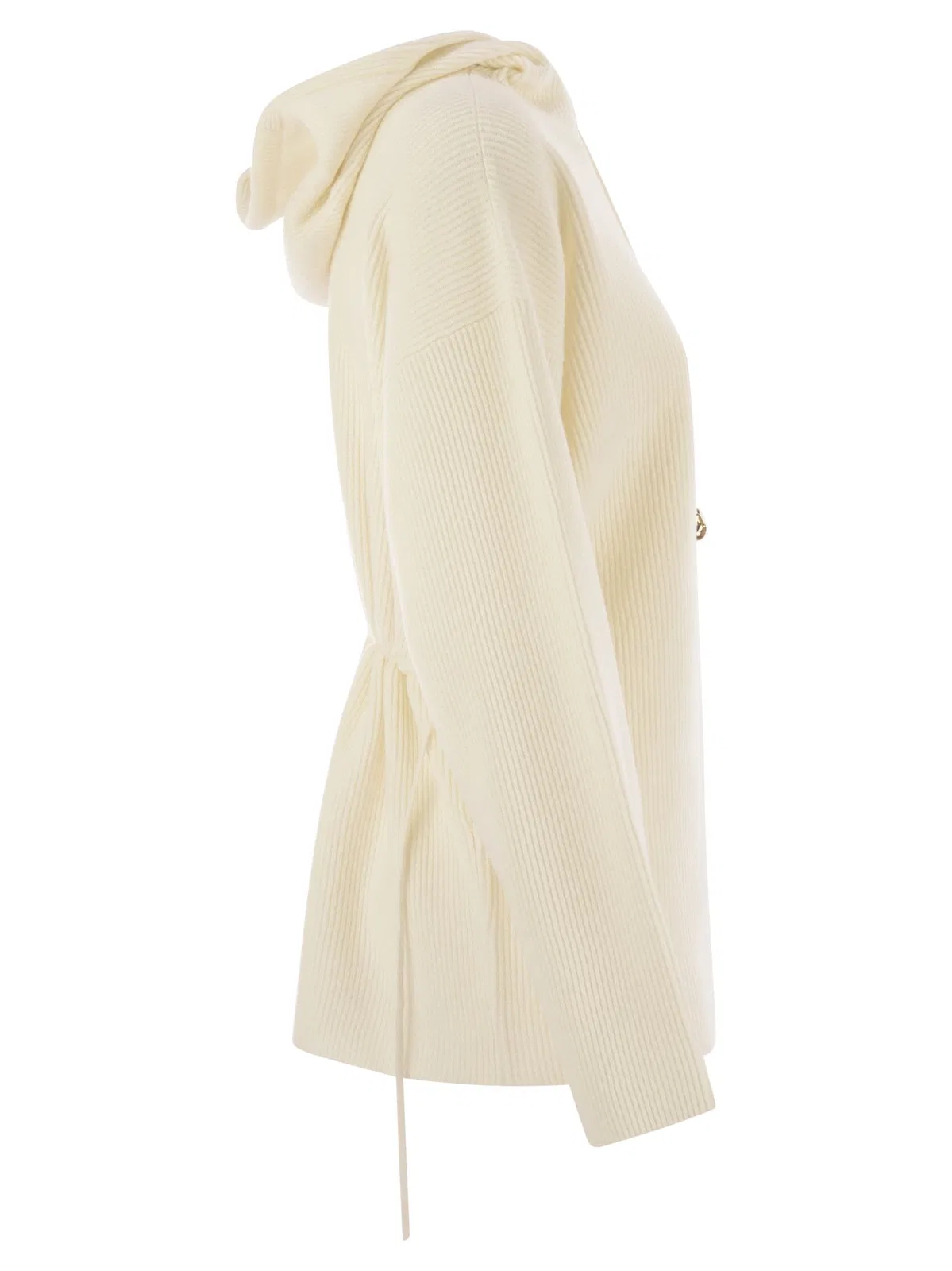 Fabiana Filippi English Ribbed Hooded Sweater