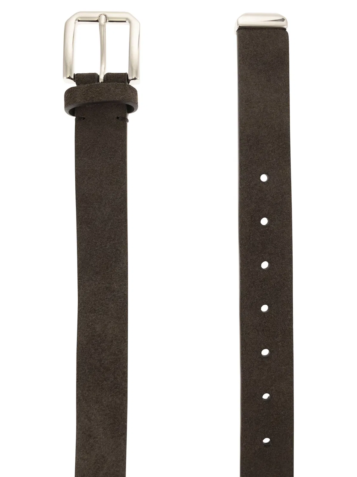 Brunello Cucinelli Inverted Leather Belt With Square Buckle