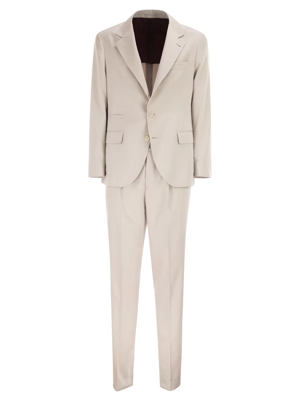 Brunello Cucinelli Silk Suit With Three-Button Blazer