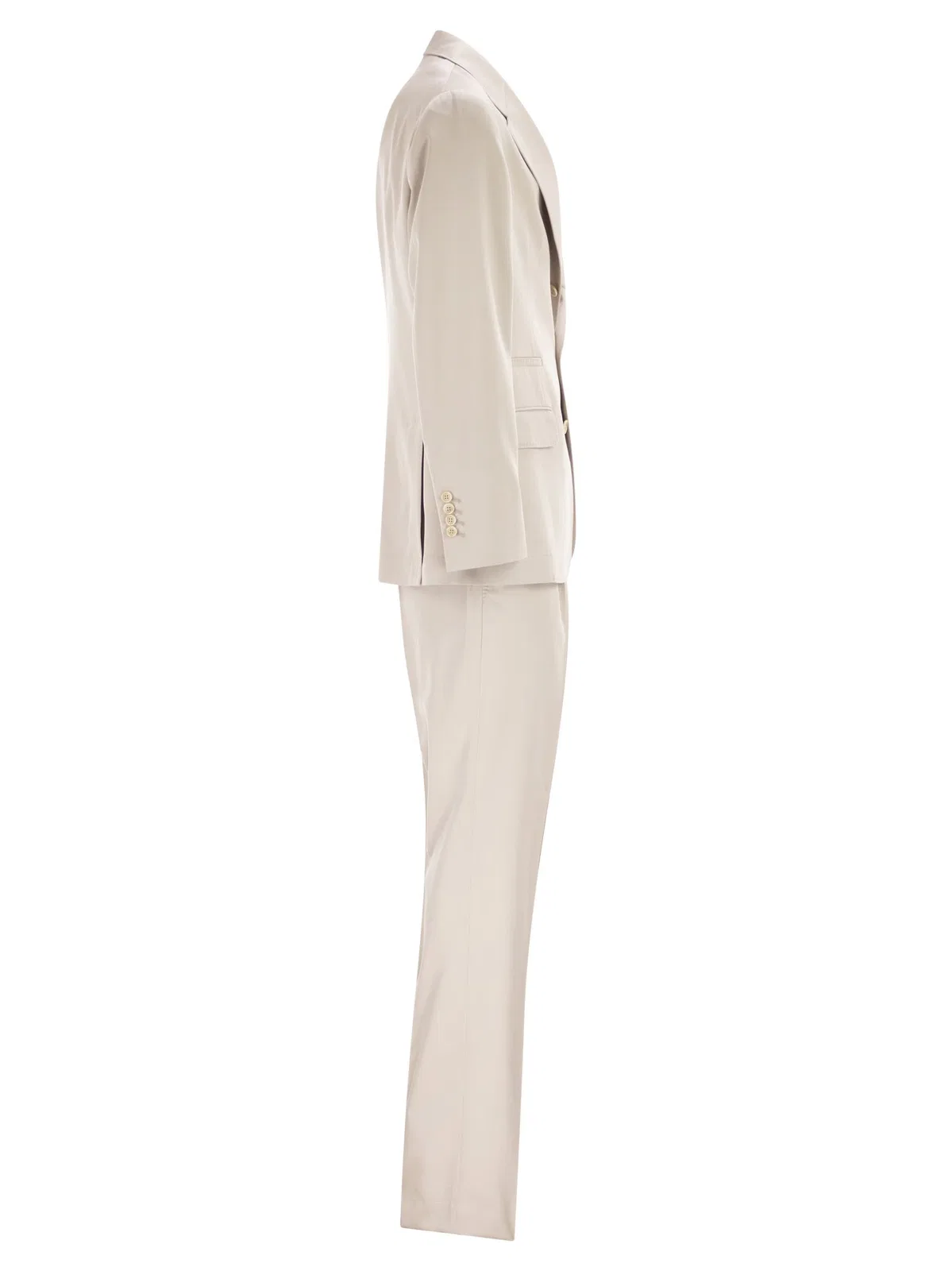 Brunello Cucinelli Silk Suit With Three-Button Blazer