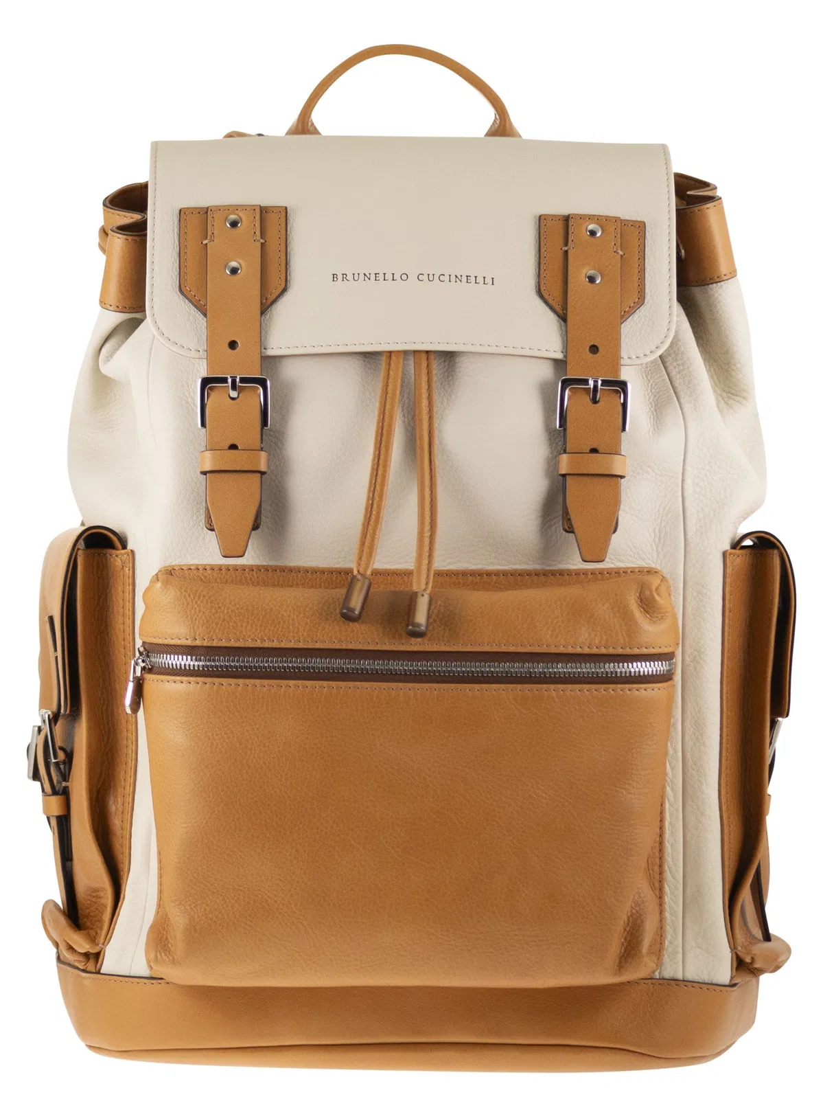 Brunello Cucinelli City Backpack In Grained Calfskin And Co