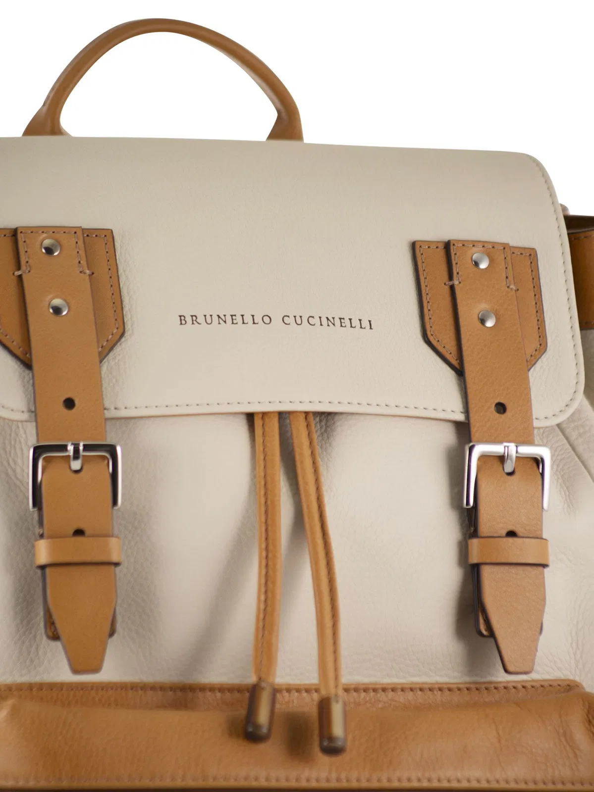 Brunello Cucinelli City Backpack In Grained Calfskin And Co