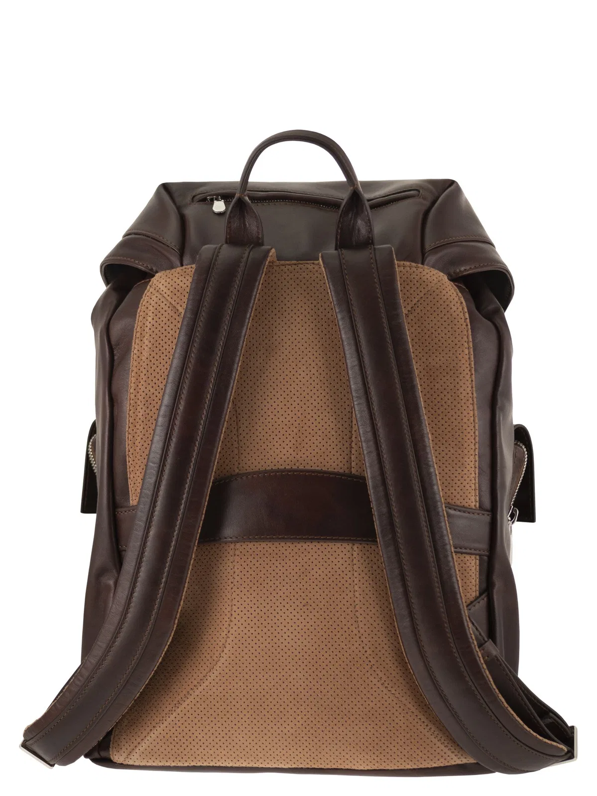 Brunello Cucinelli Leather Backpack With Utility Pockets