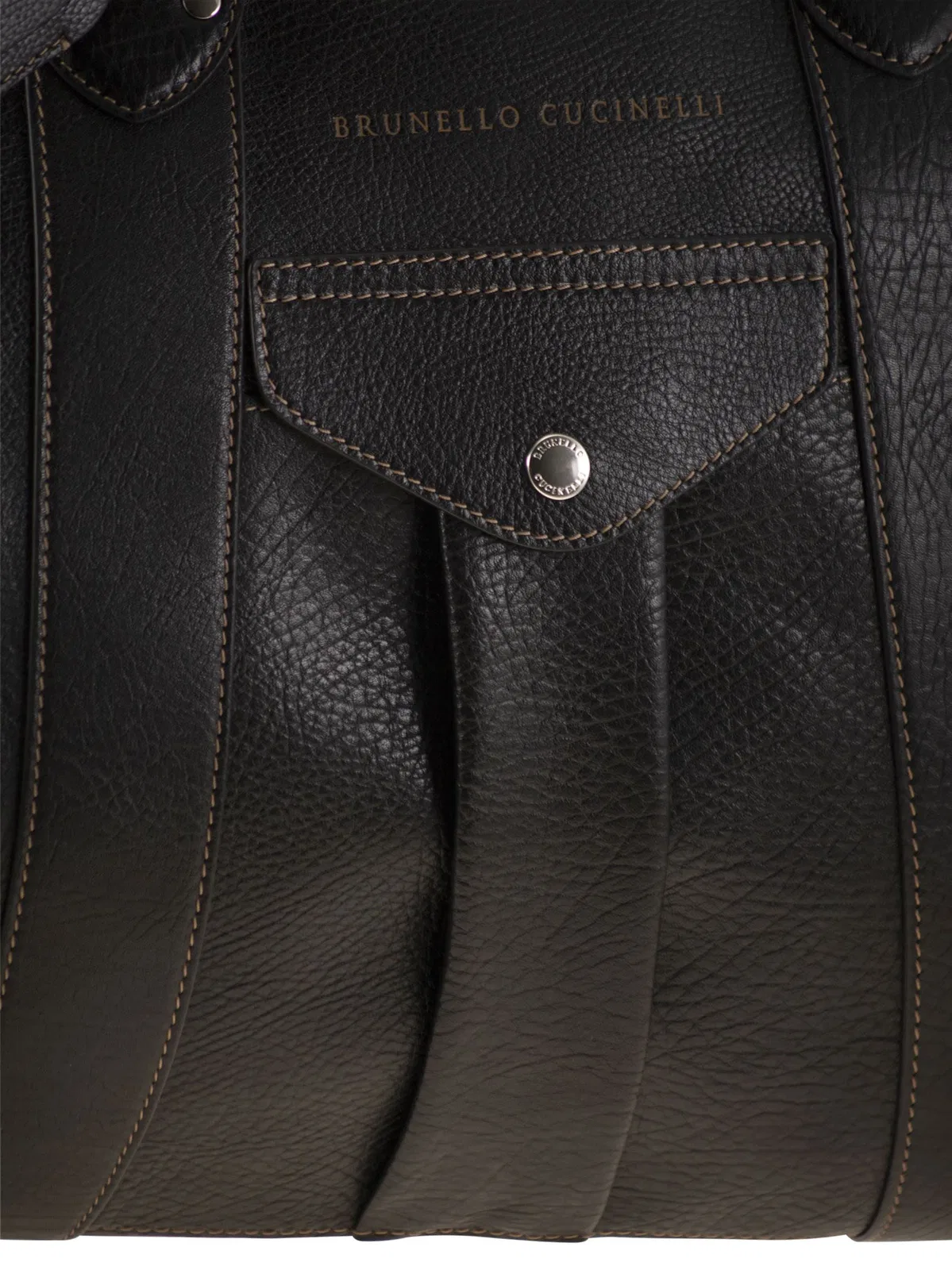 Brunello Cucinelli Grained Calfskin Weekender Bag