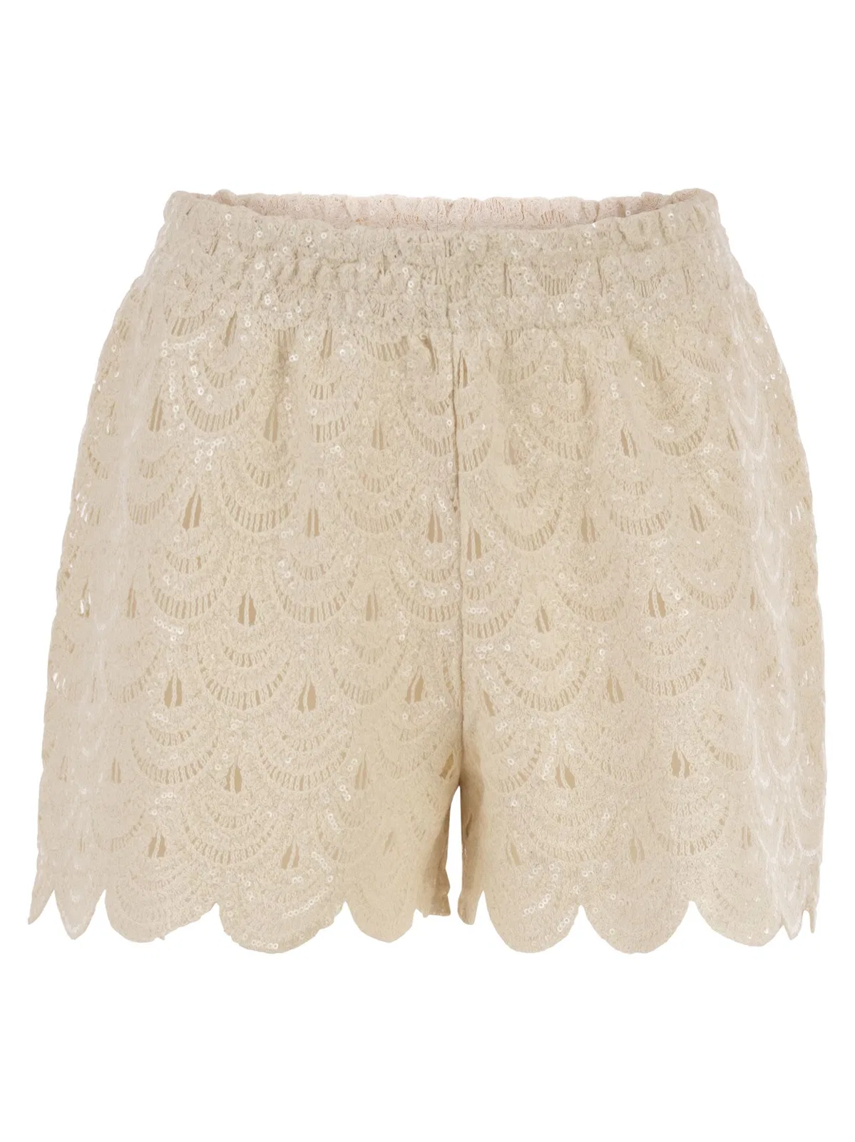 Mc2 Saint Barth Lace Shorts With Sequins