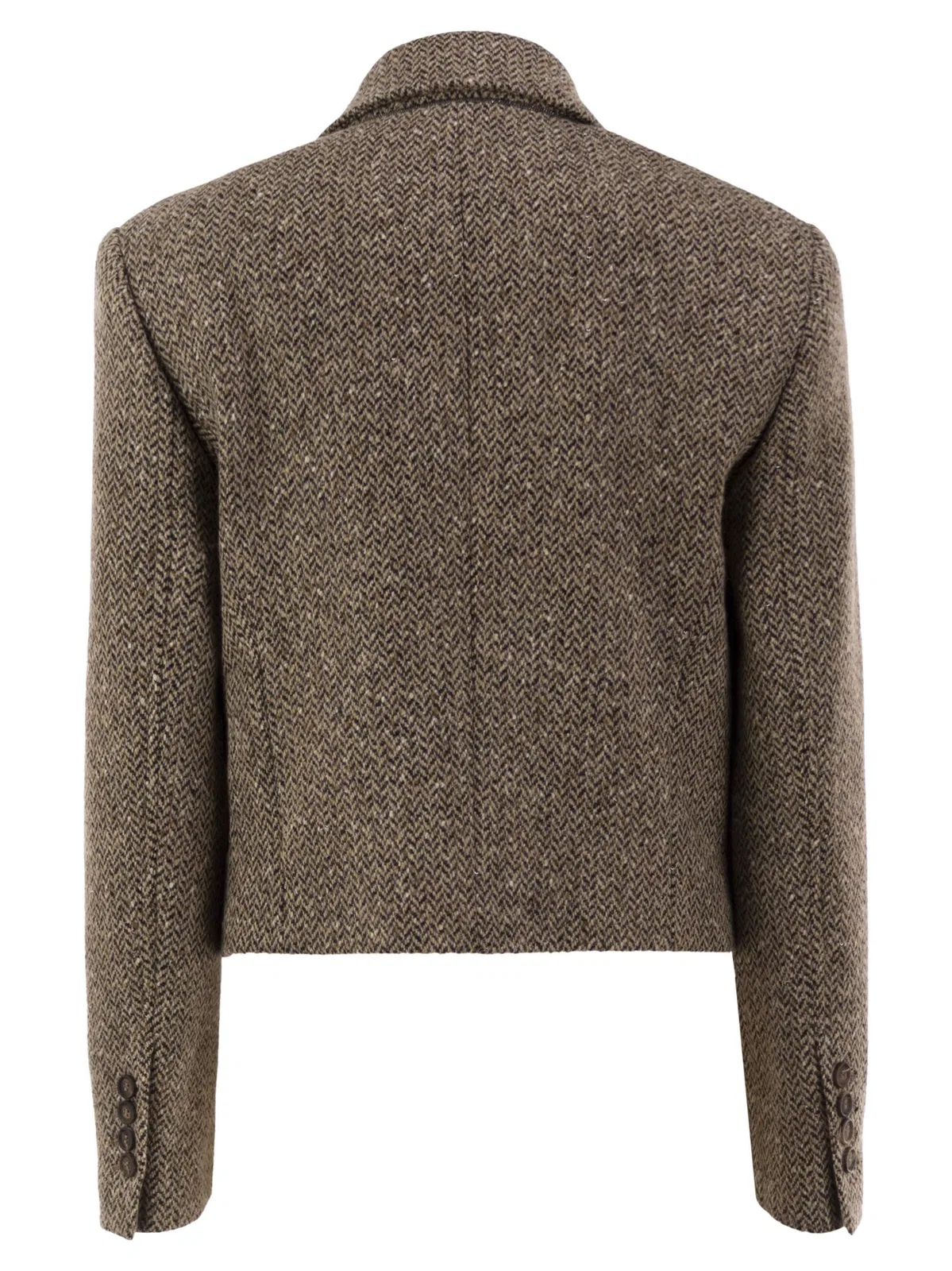Brunello Cucinelli Double-Breasted Herringbone Blazer With