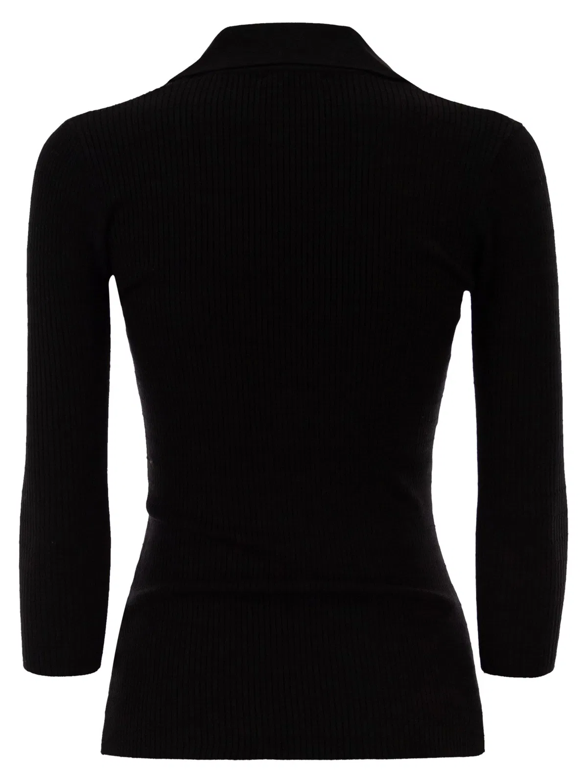 Elisabetta Franchi Micro-Cable Knit Polo Shirt