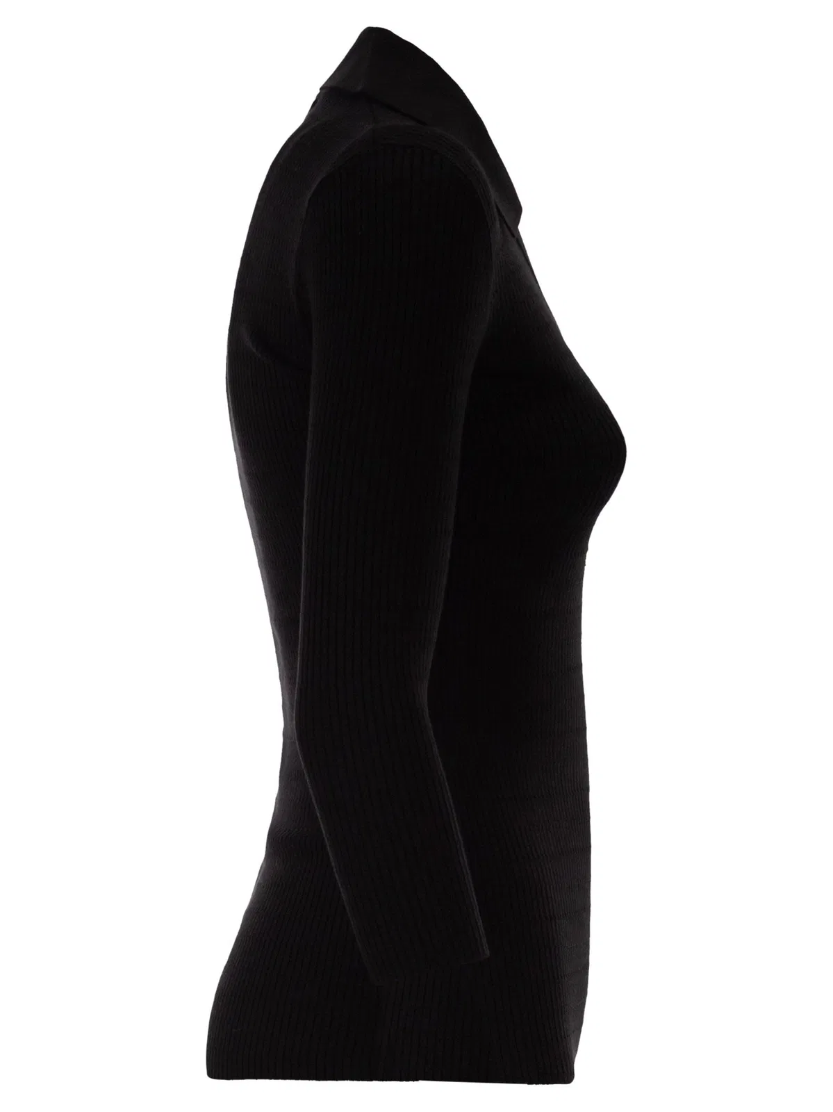 Elisabetta Franchi Micro-Cable Knit Polo Shirt