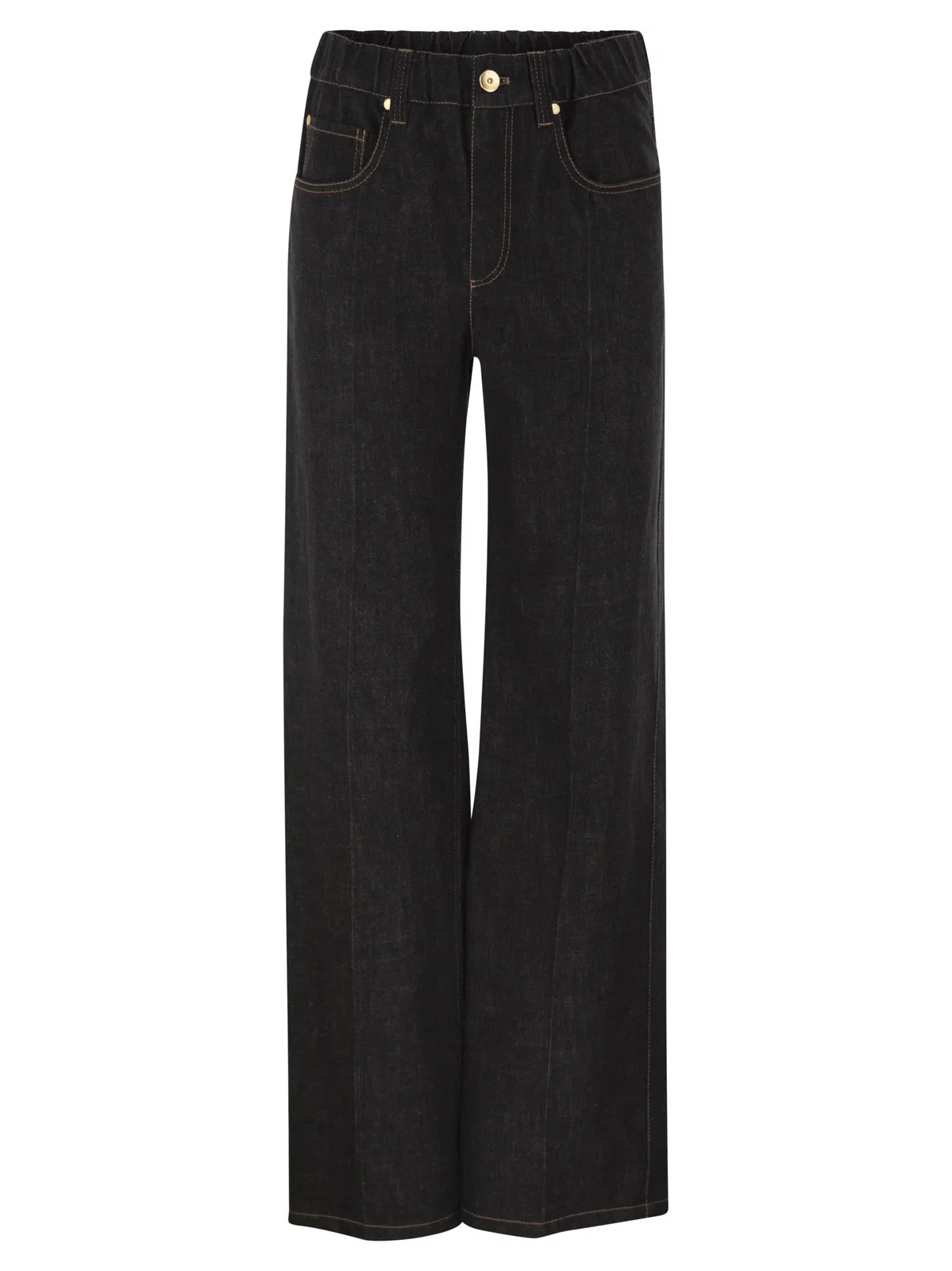 Brunello Cucinelli Wide-Leg Cotton Denim Jeans