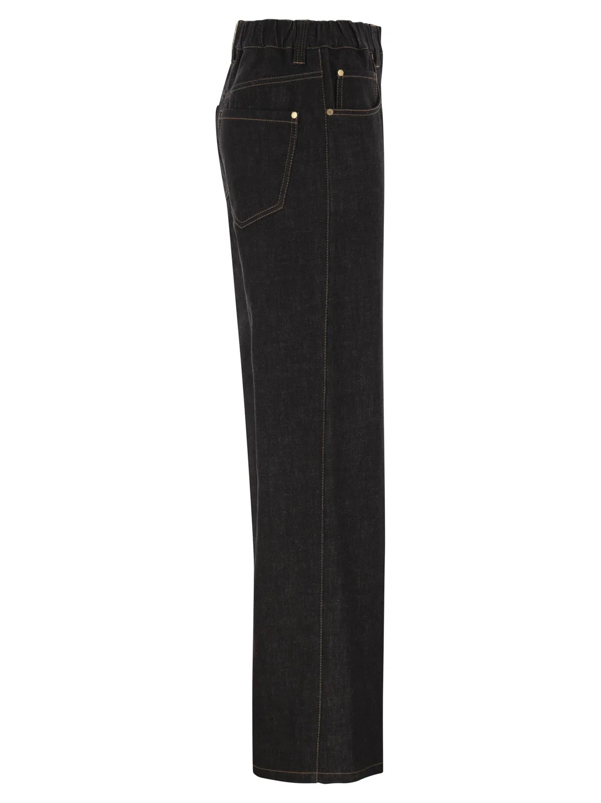 Brunello Cucinelli Wide-Leg Cotton Denim Jeans