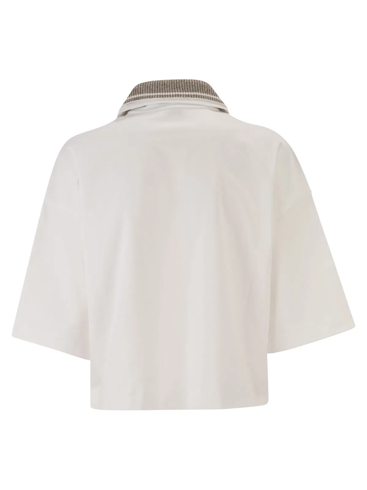 Brunello Cucinelli Interlock Couture Polo Shirt With Sparkl