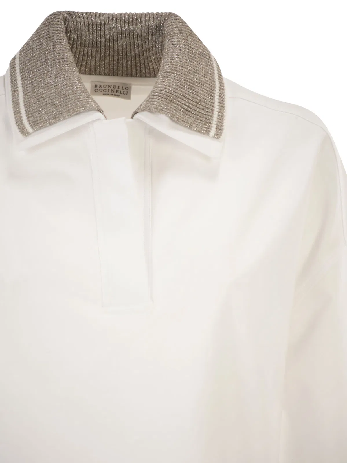 Brunello Cucinelli Interlock Couture Polo Shirt With Sparkl
