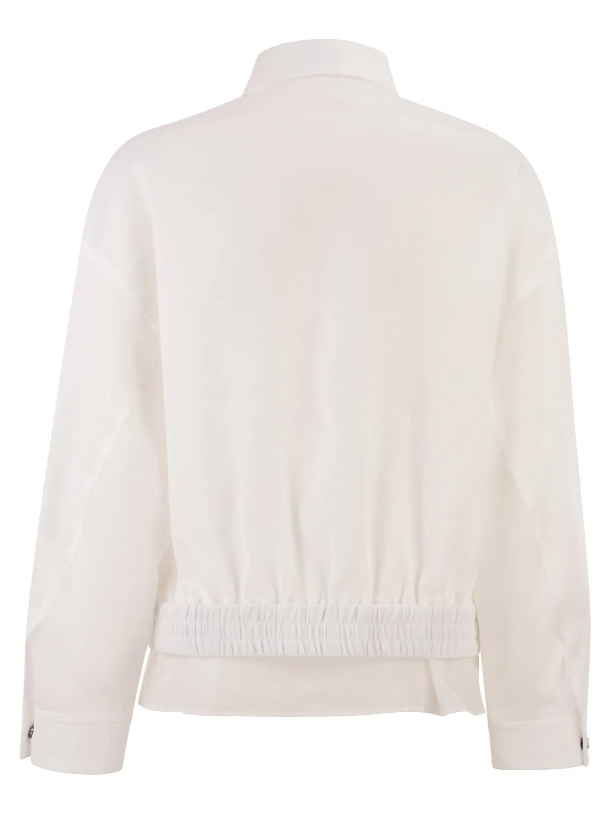 Brunello Cucinelli Cotton Canvas Outerwear With Shiny Zip P