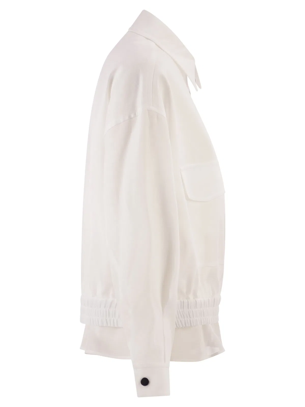 Brunello Cucinelli Cotton Canvas Outerwear With Shiny Zip P