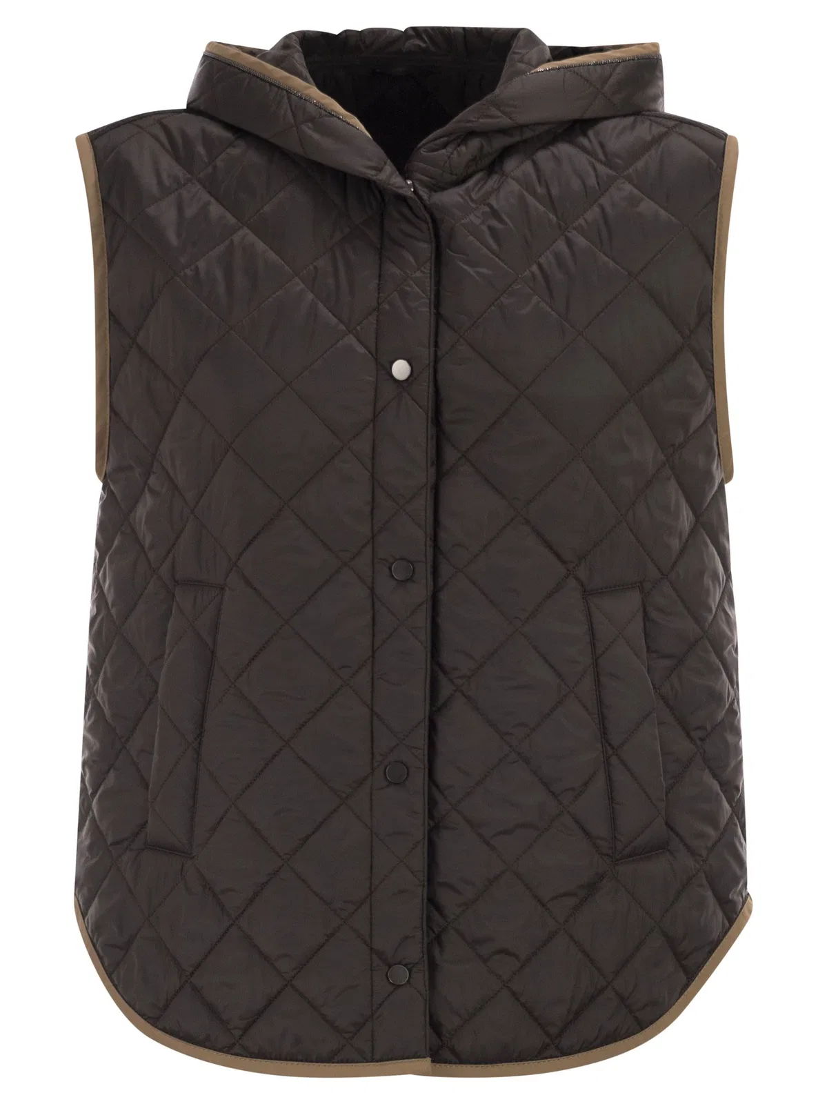 Brunello Cucinelli Lightweight Opaque Nylon Quilted Gilet W