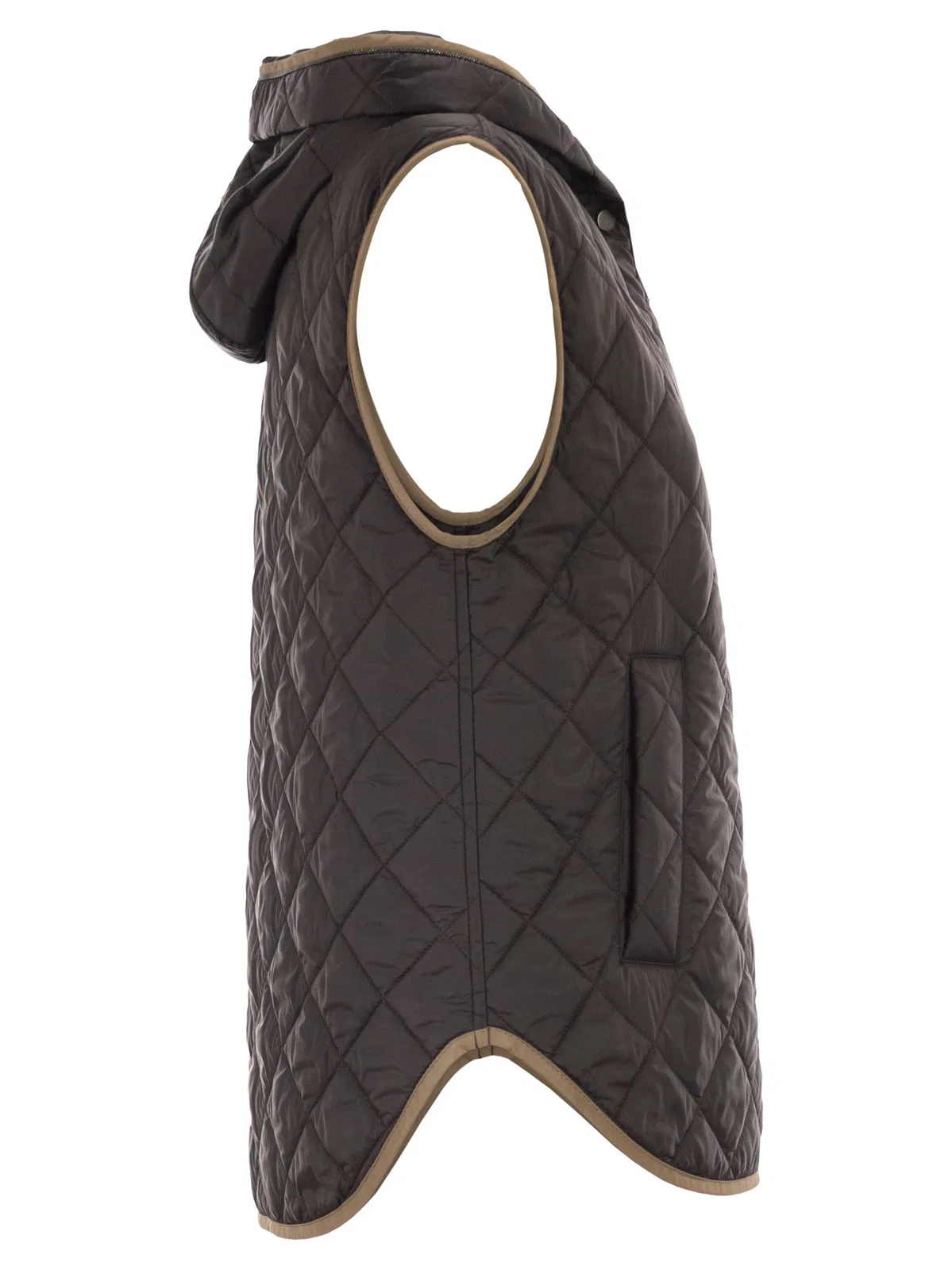 Brunello Cucinelli Lightweight Opaque Nylon Quilted Gilet W